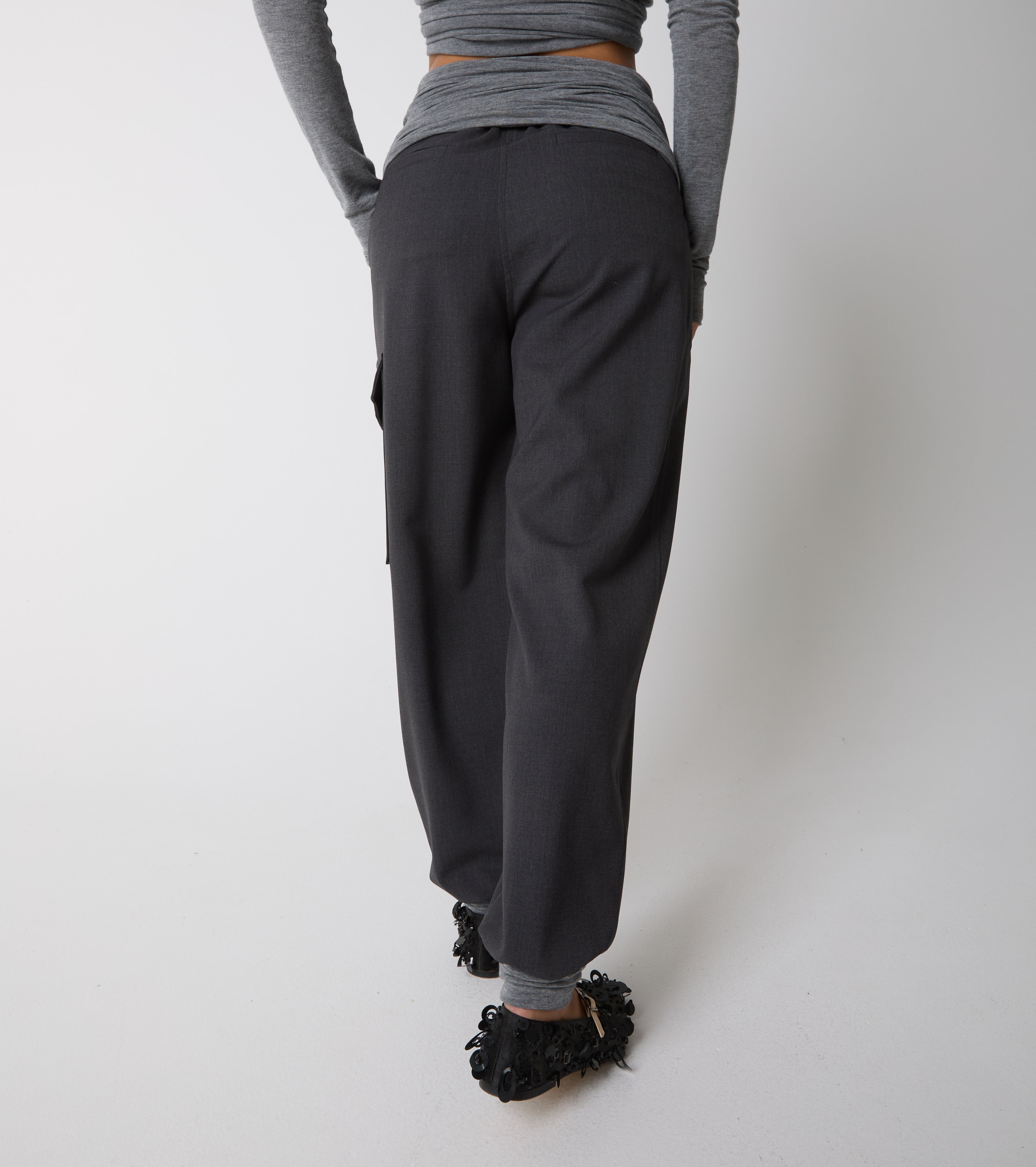 Pantaloni cargo in jersey stretch