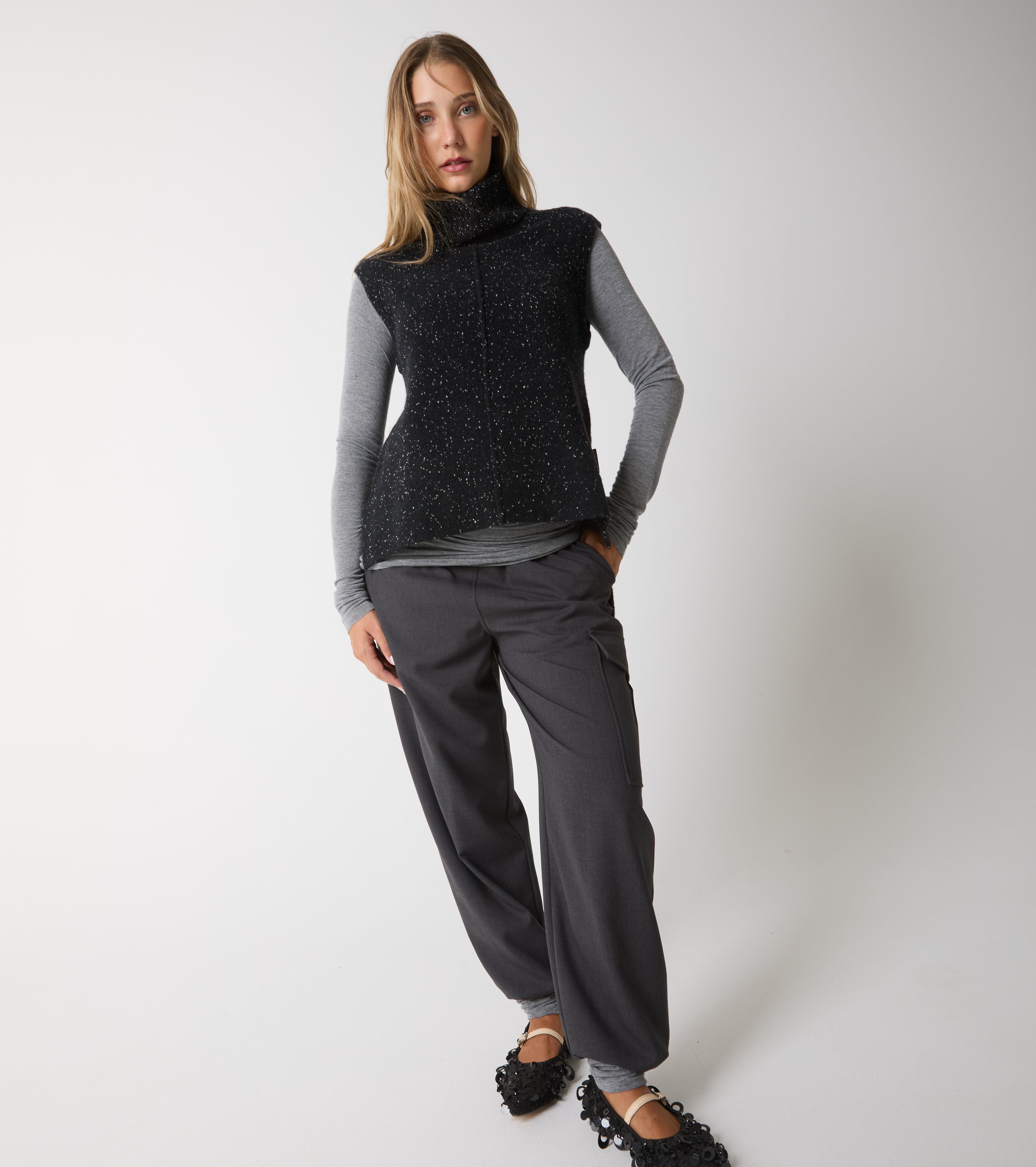 Pantaloni cargo in jersey stretch