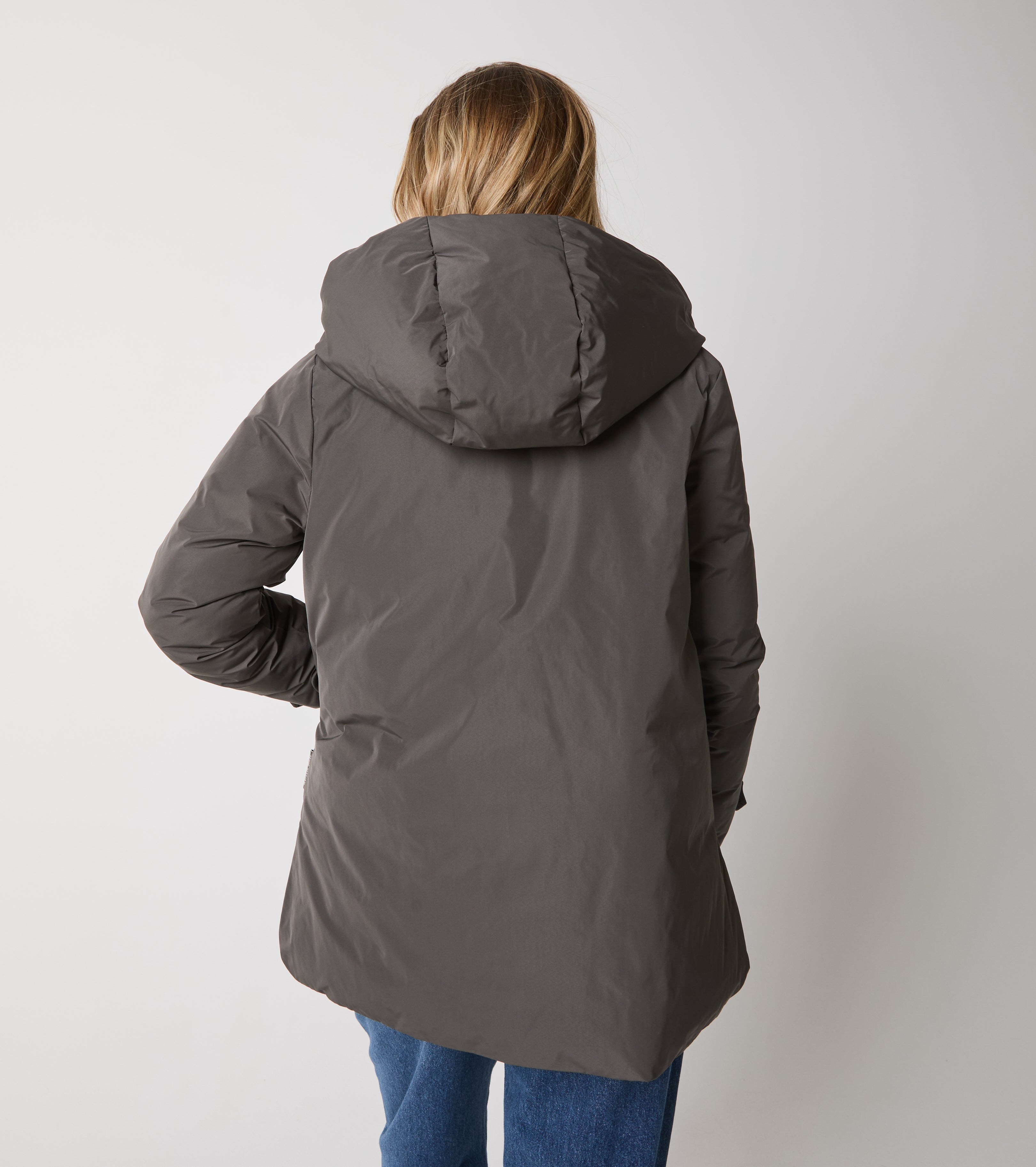 Piumino in nylon con cappuccio
