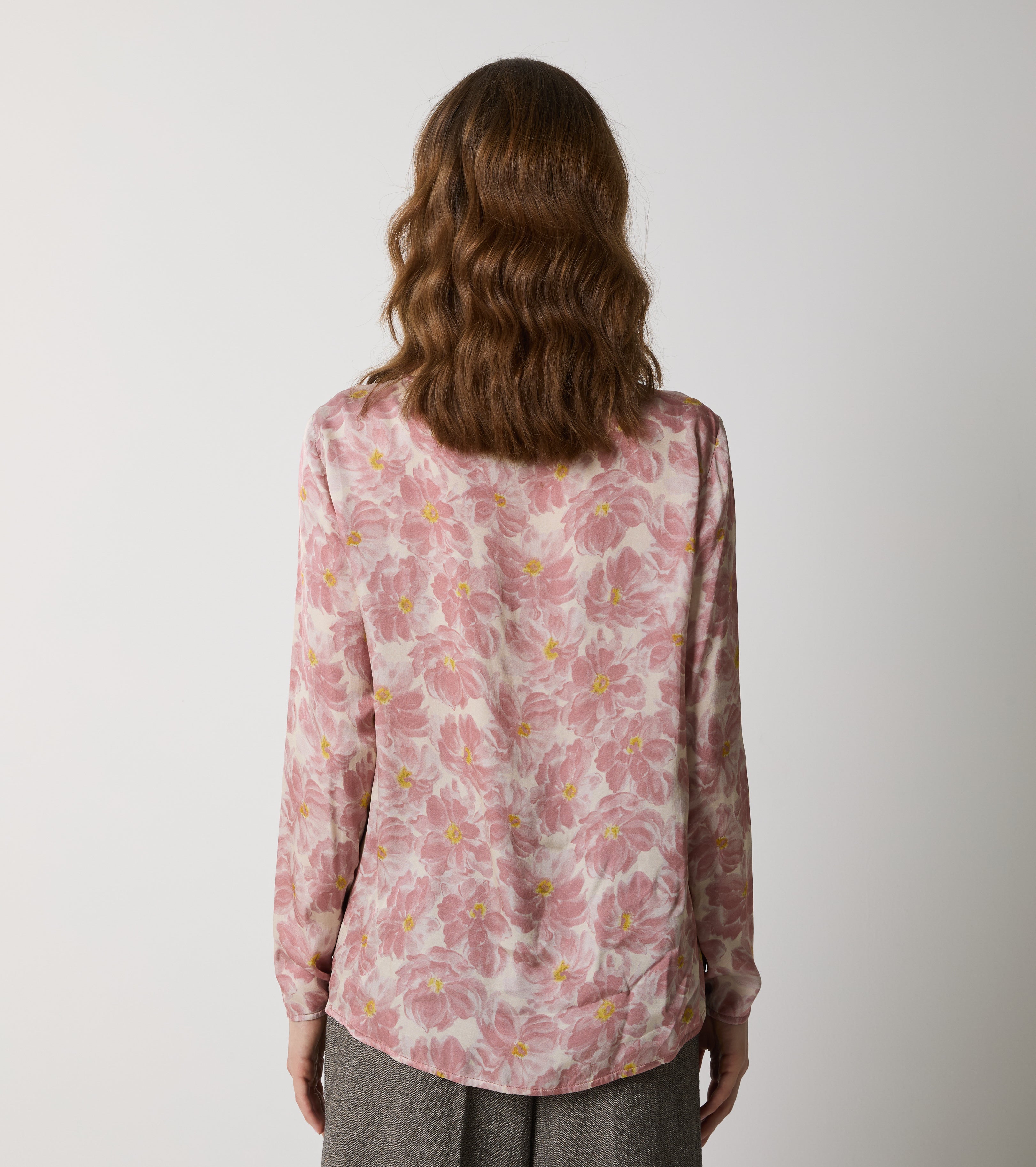 Blusa con stampa e maniche lunghe