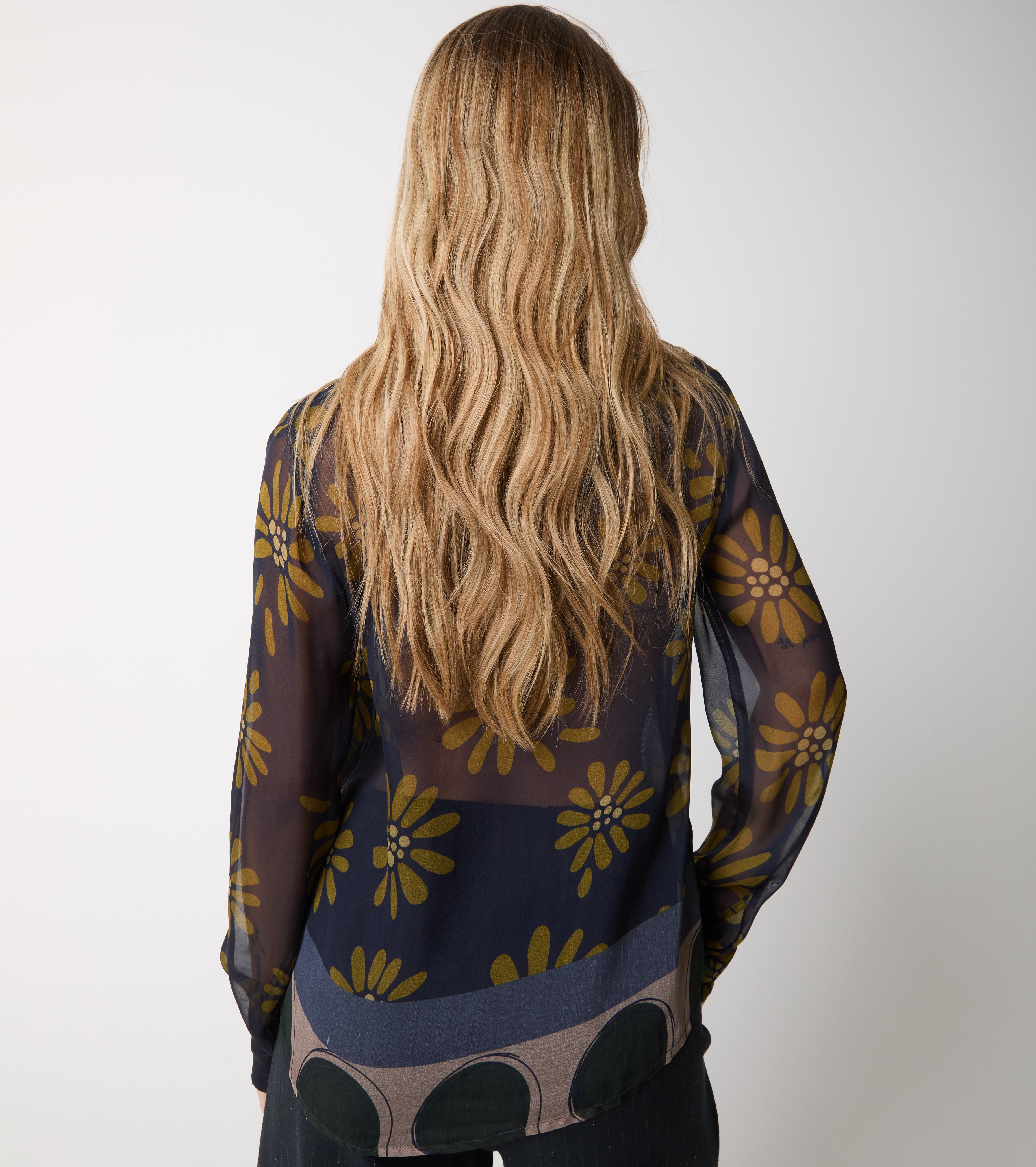Blusa in seta con stampa