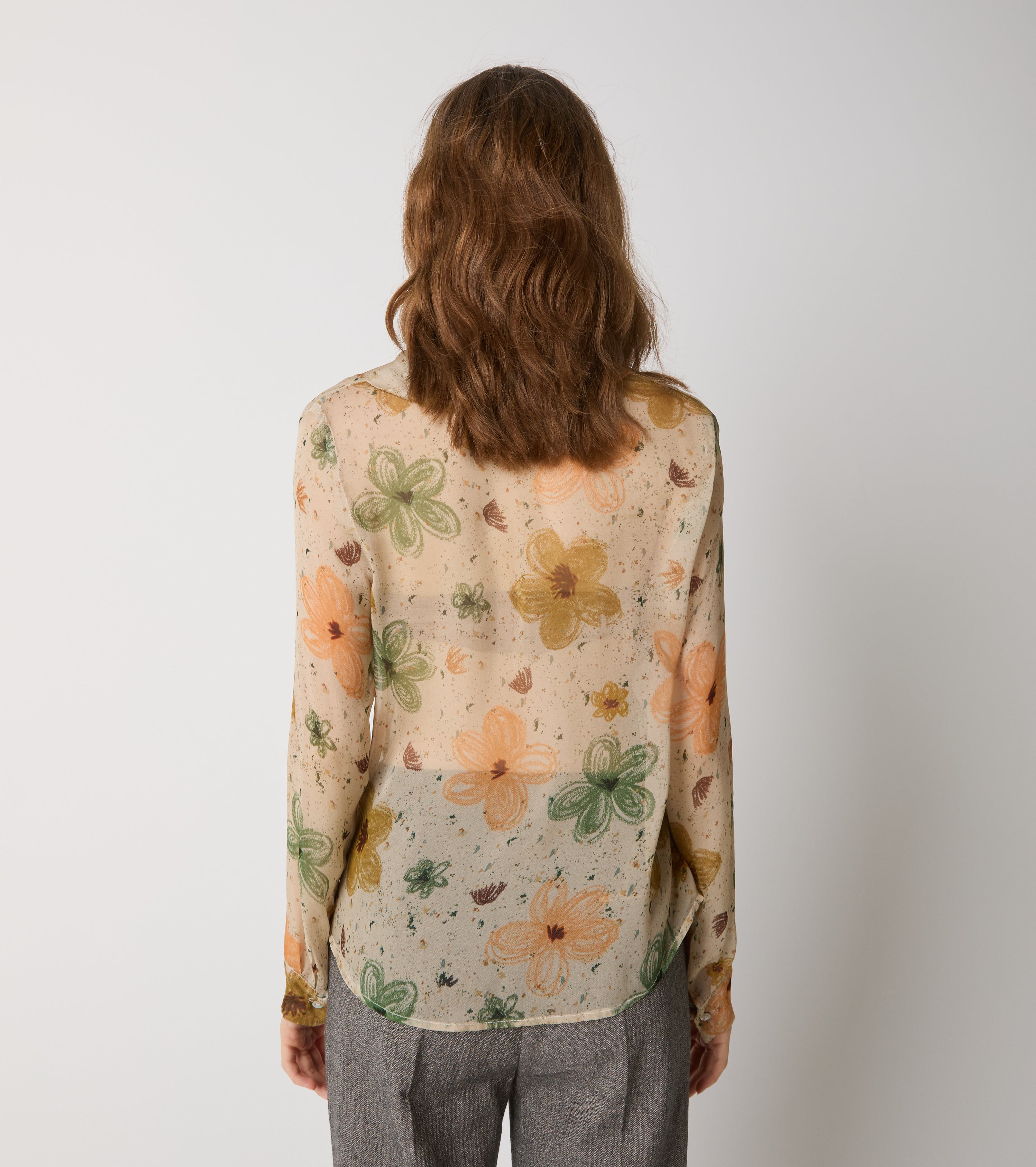 Blusa in seta con stampa