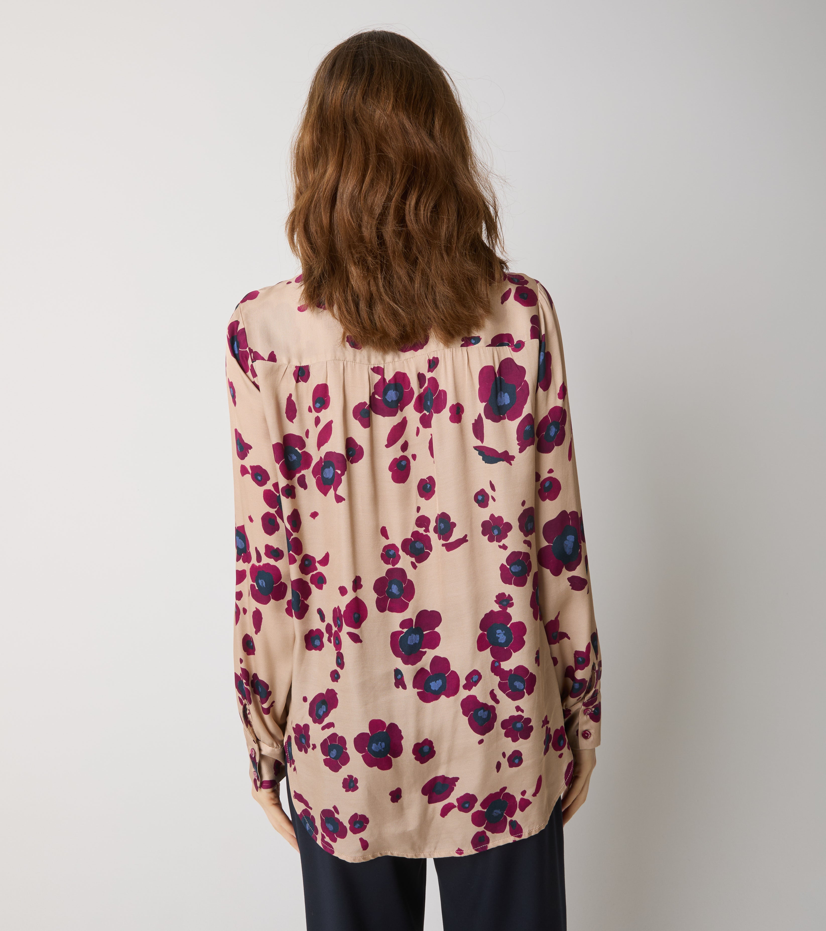 Camicia in raso stampato