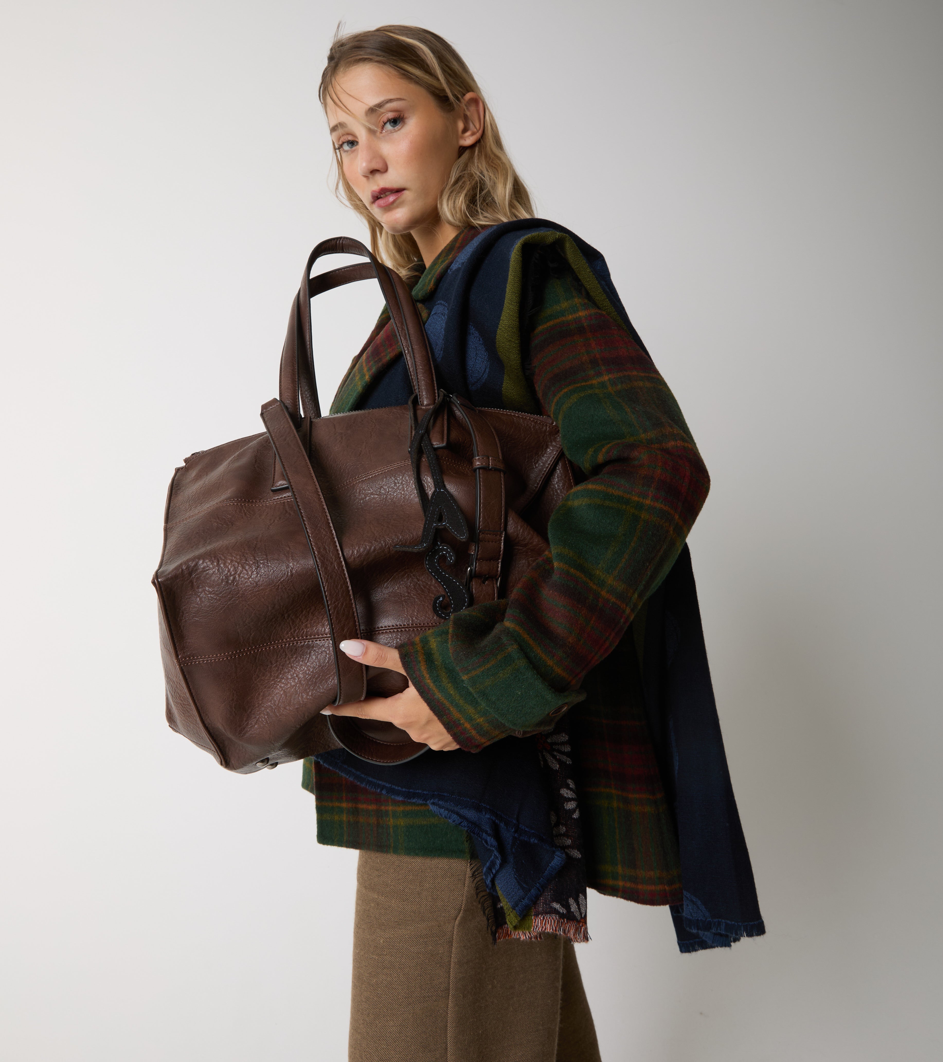 Borsa shopping con tracolla
