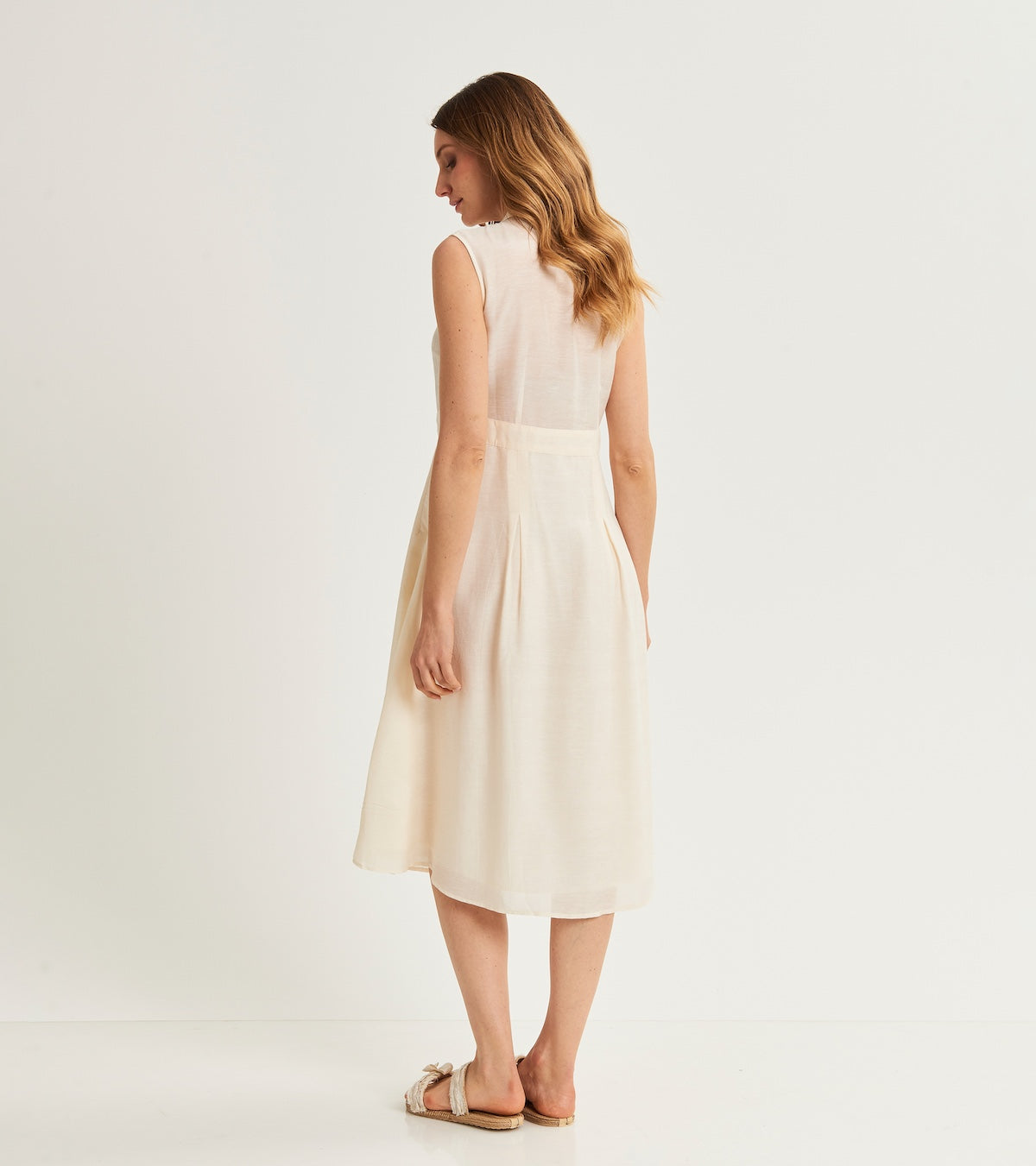 Linen shirt dress