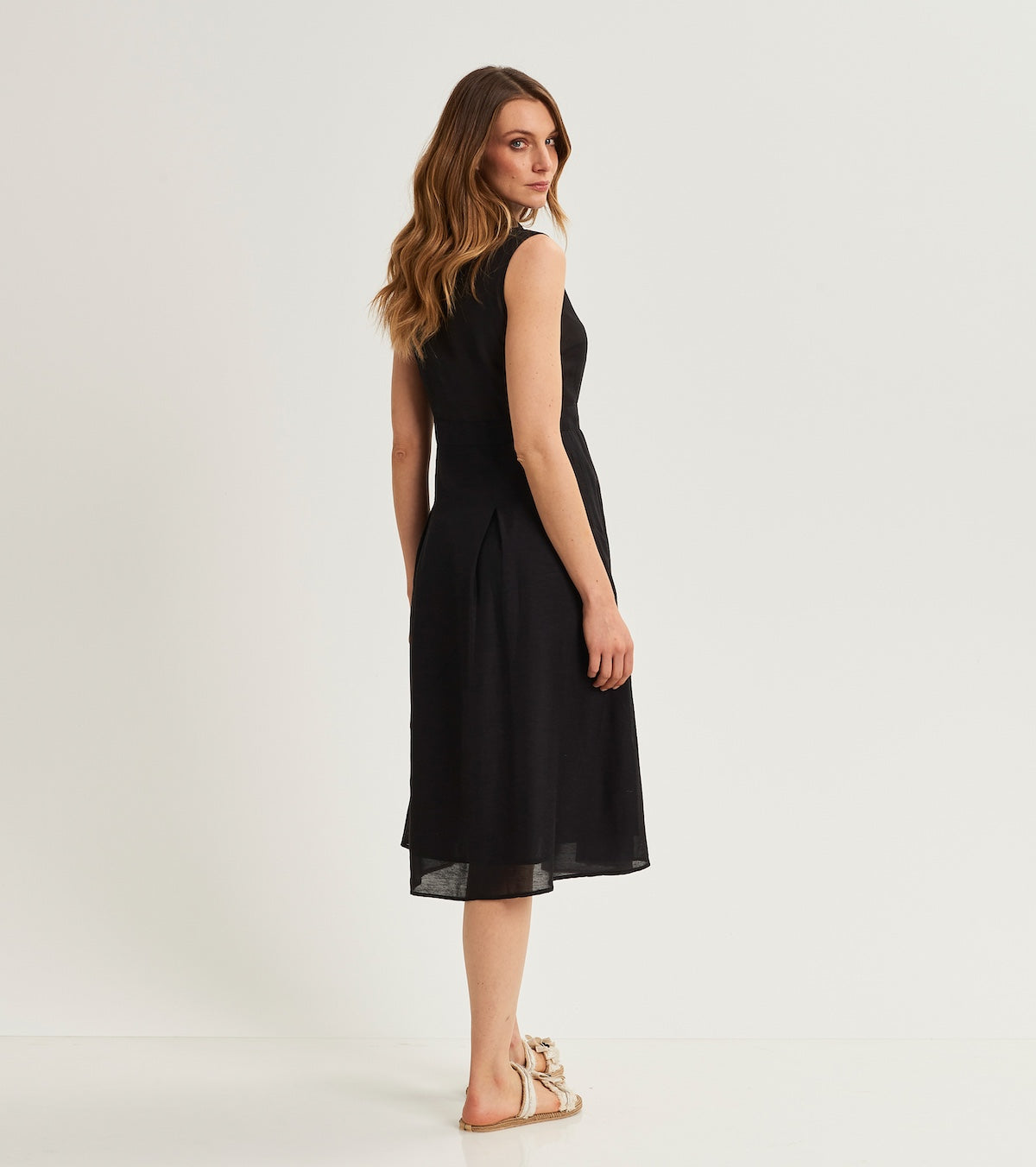 Linen shirt dress