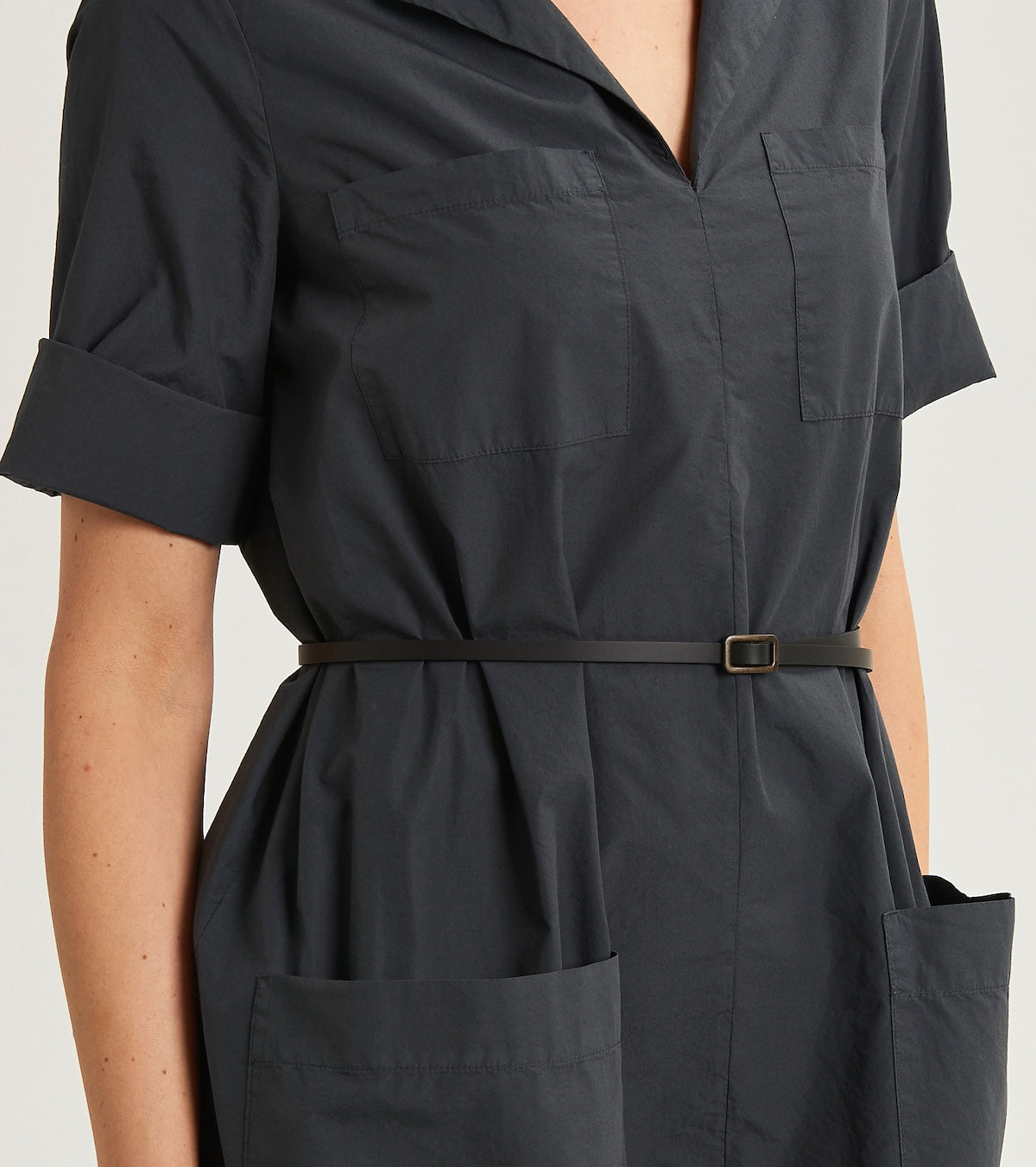 Dress with three-quarter sleeves