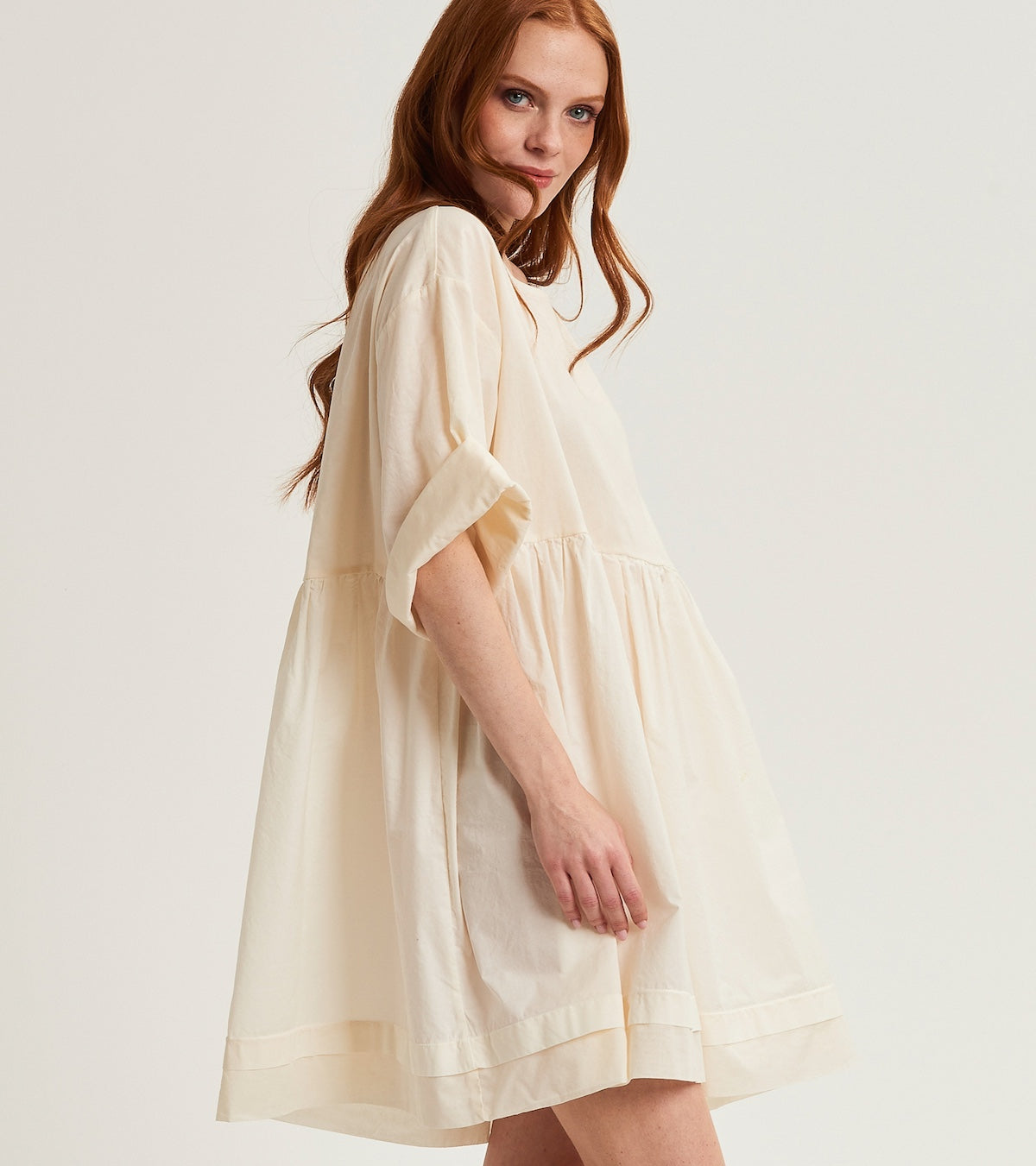 Dress with kimono sleeves