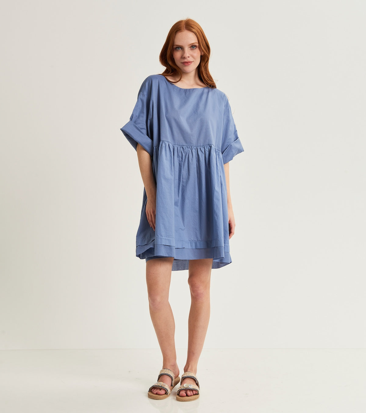 Dress with kimono sleeves