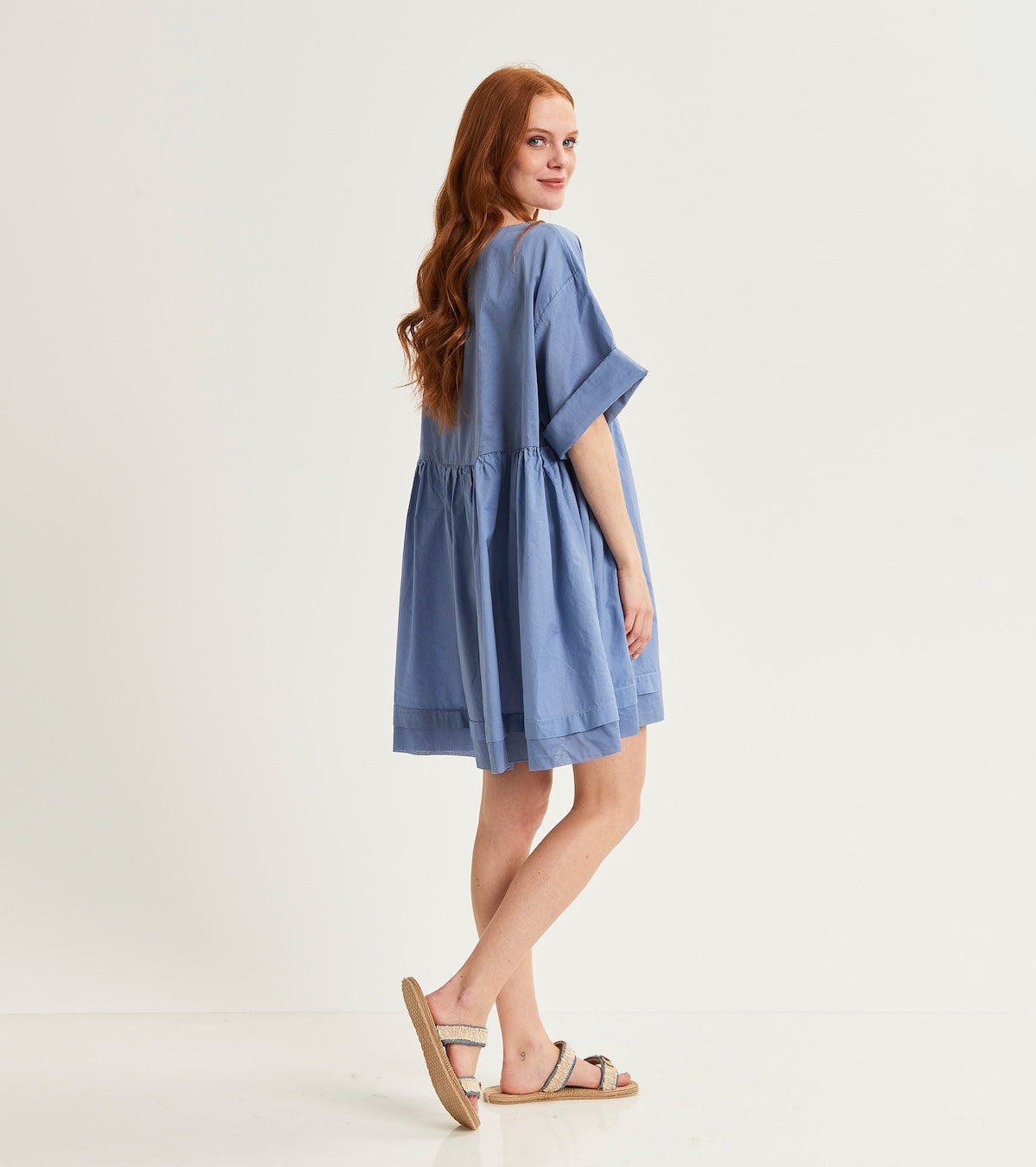 Dress with kimono sleeves