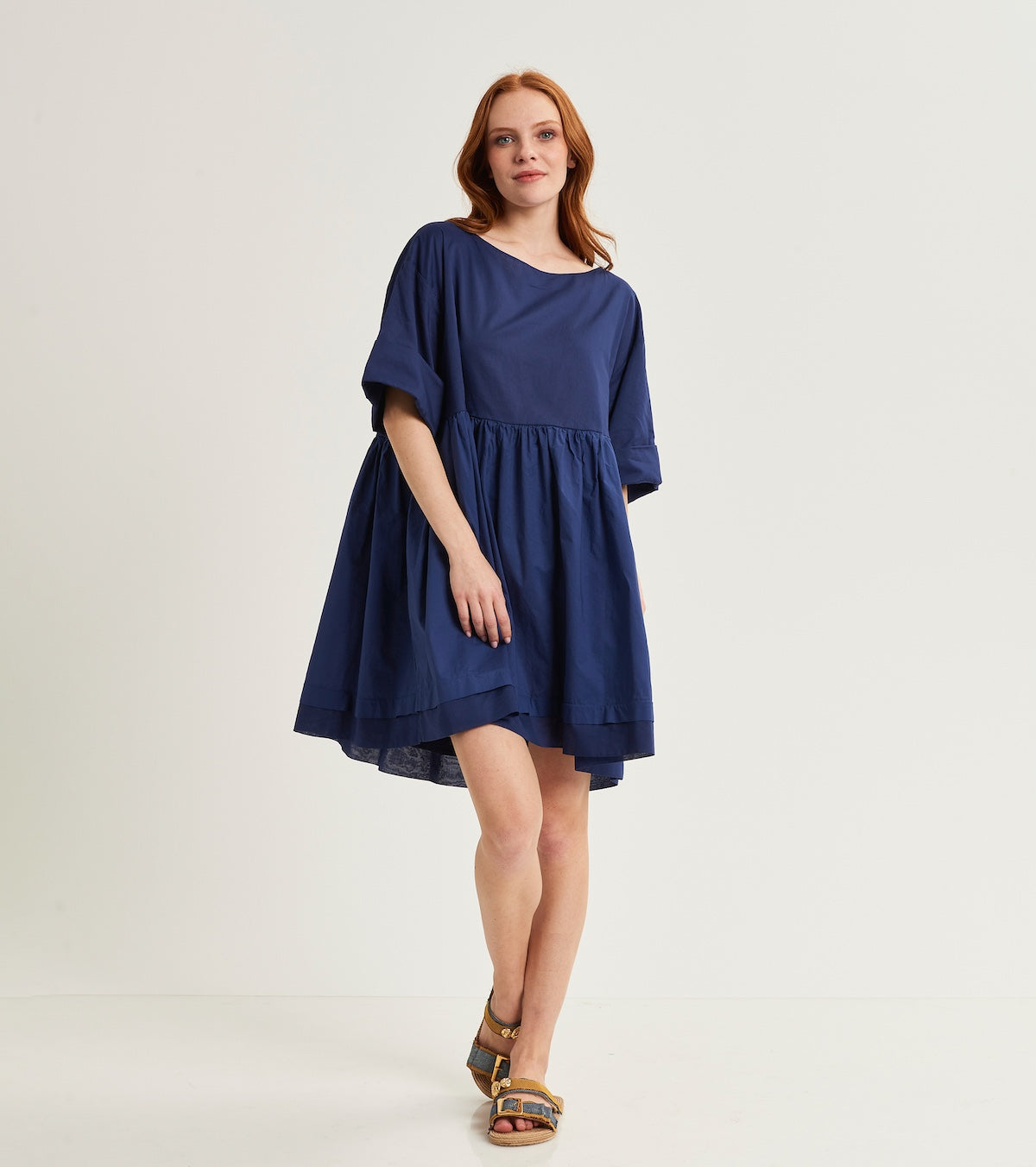 Dress with kimono sleeves