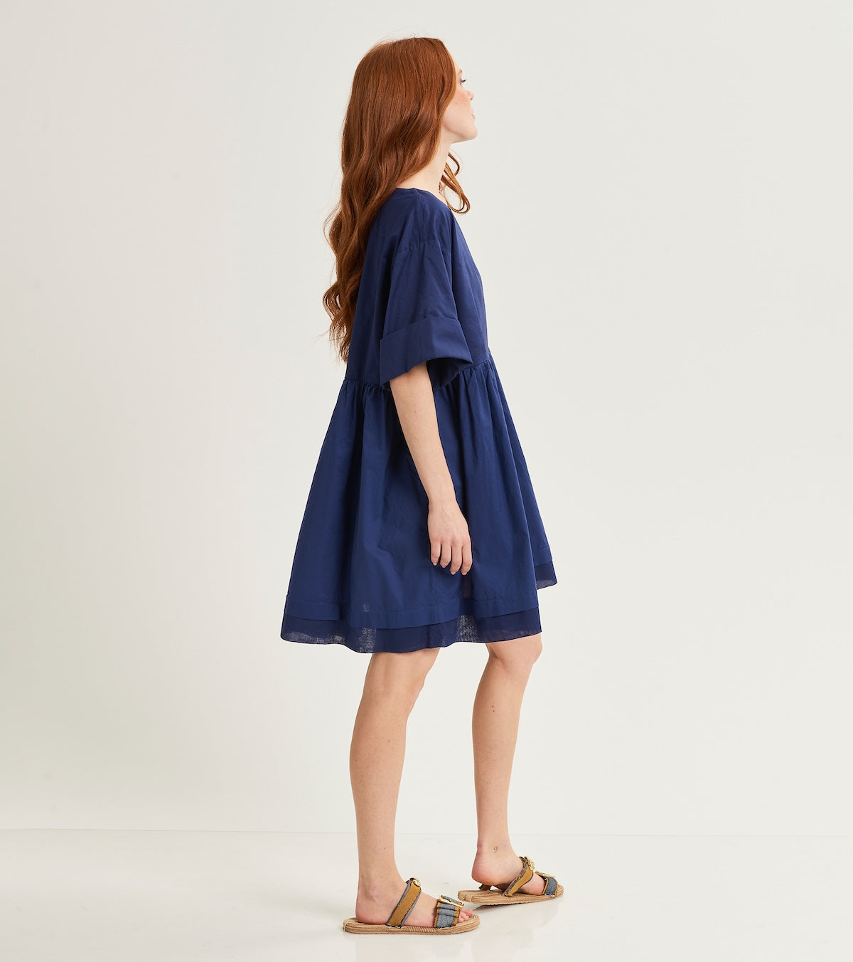 Dress with kimono sleeves