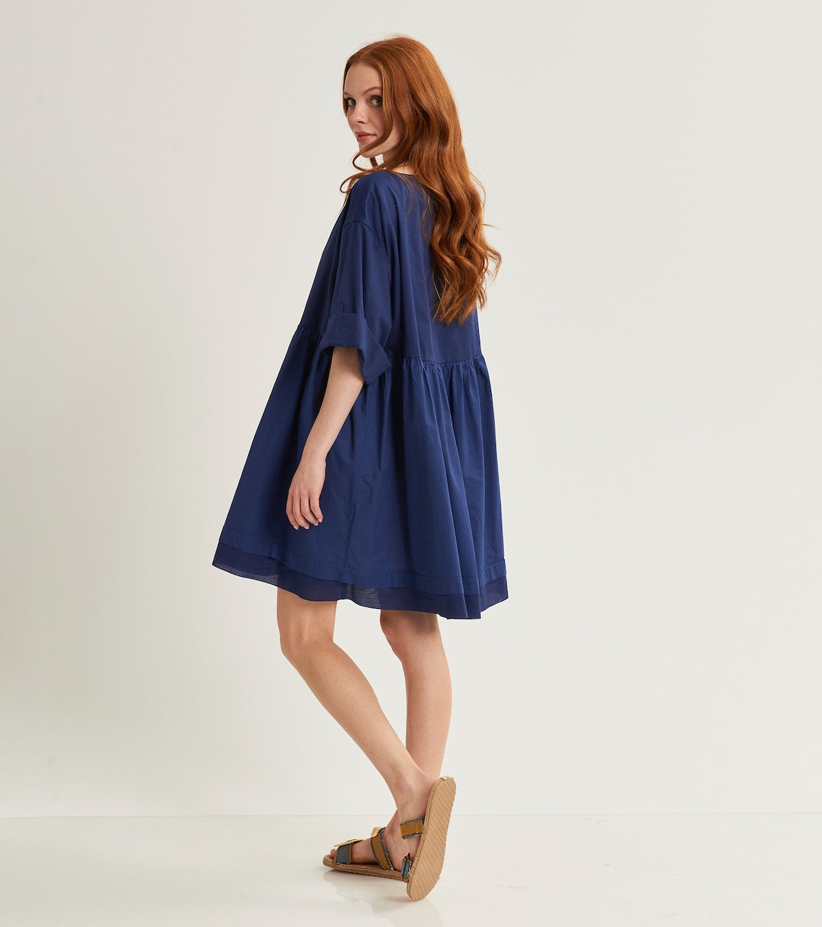Dress with kimono sleeves