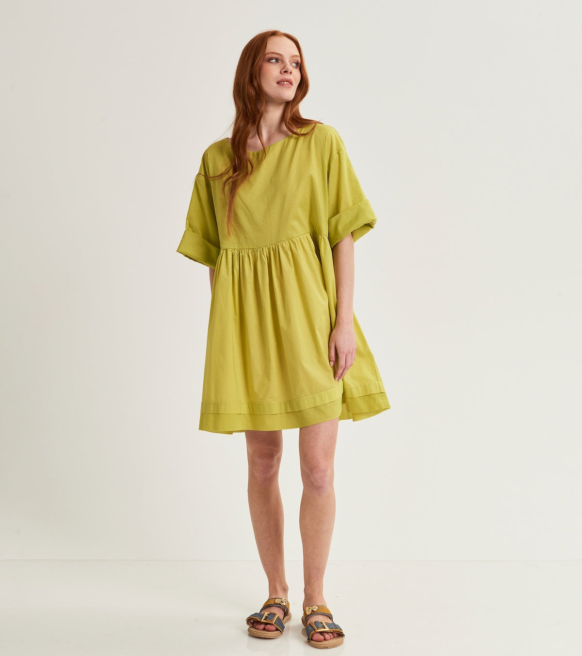 Dress with kimono sleeves