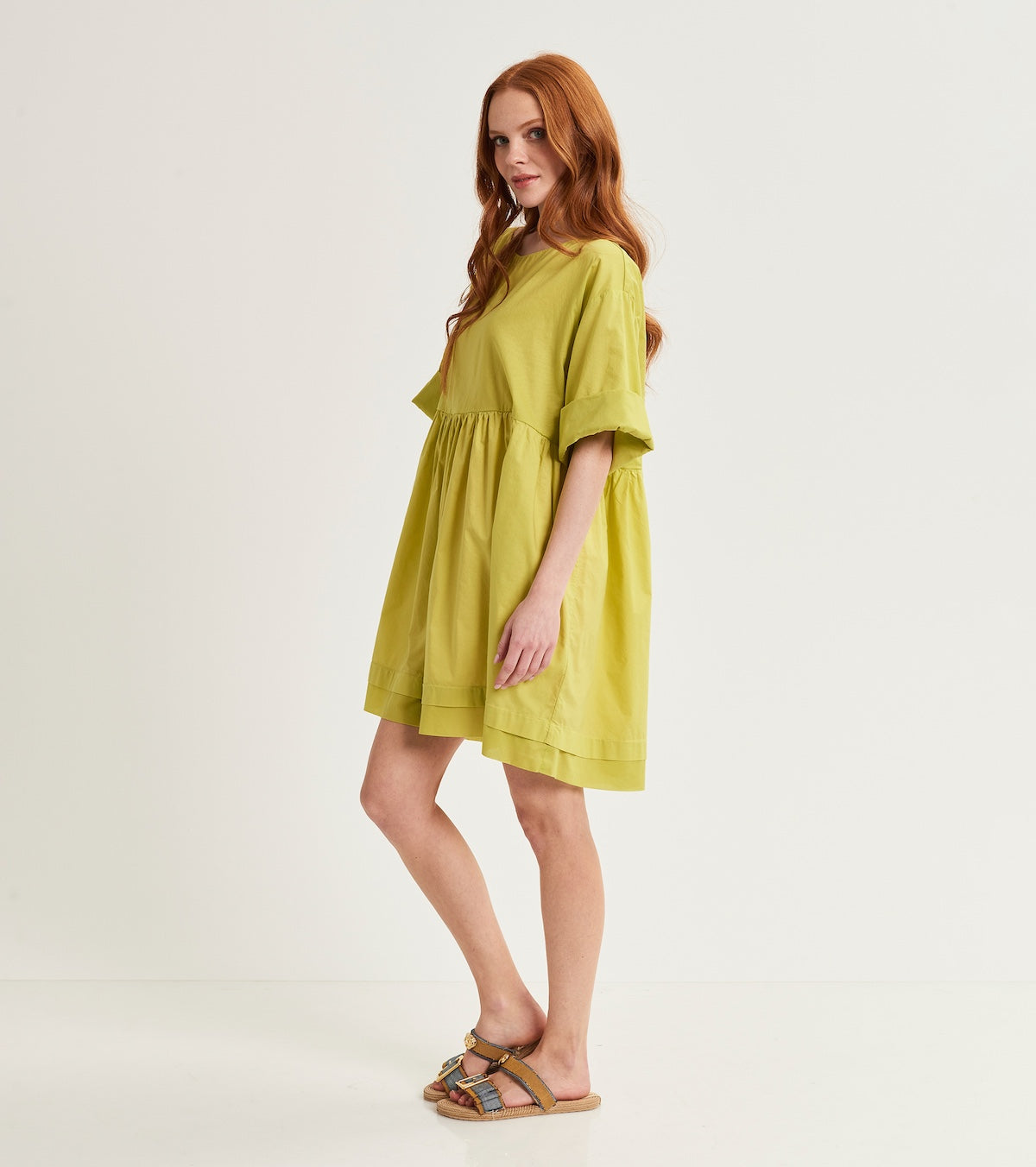 Dress with kimono sleeves