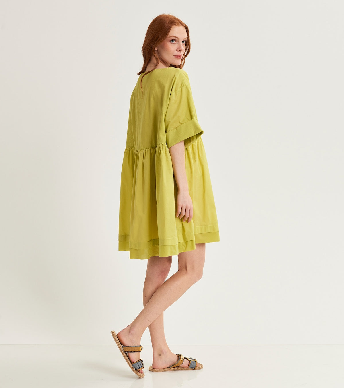 Dress with kimono sleeves