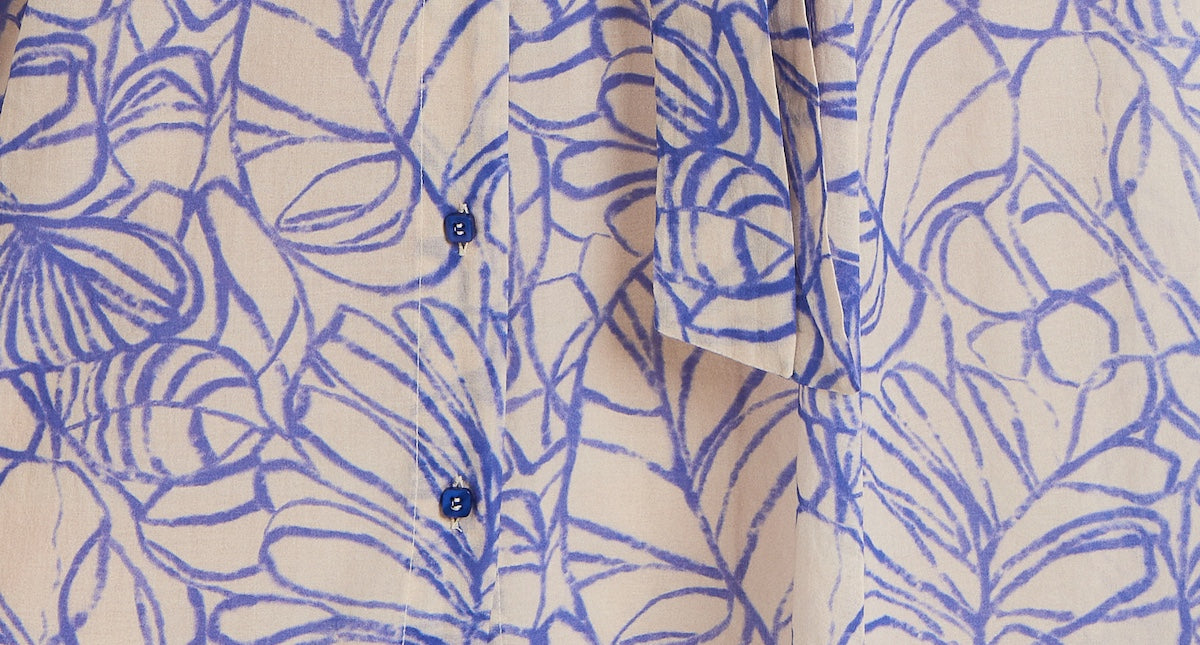 Abito chemisier da donna in georgette stampata
