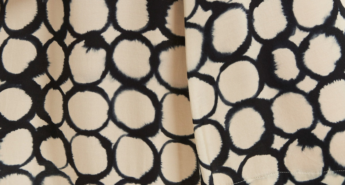 Printed dress with belt