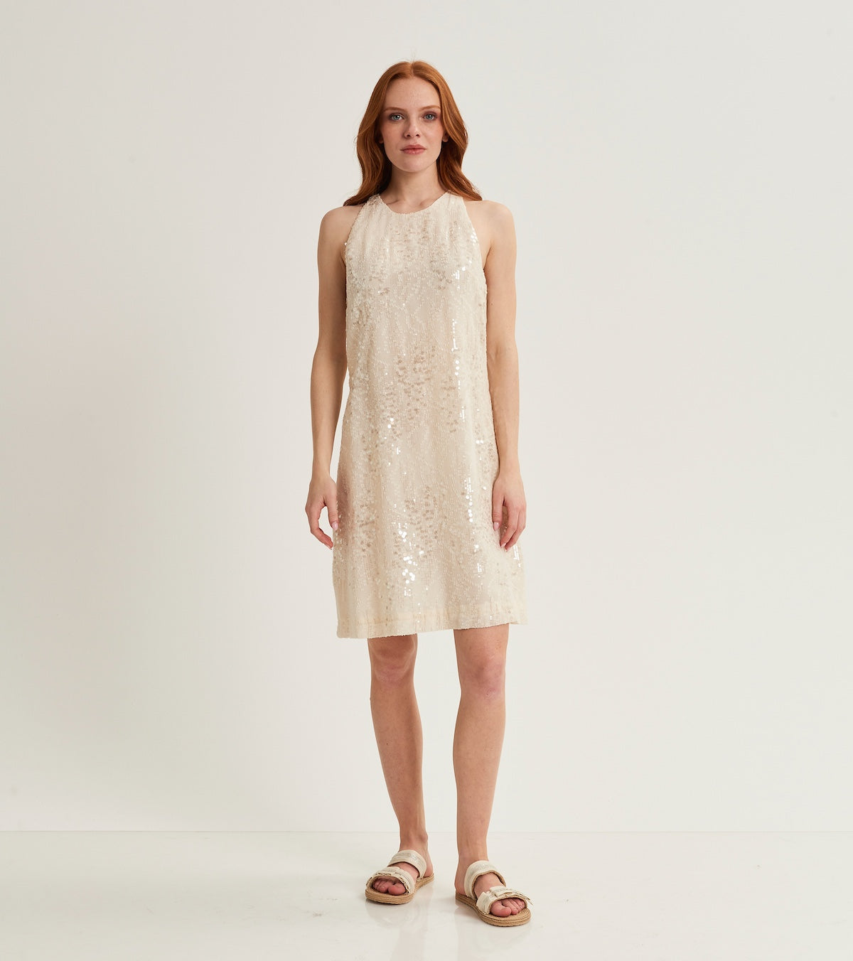 Sequined sheath dress