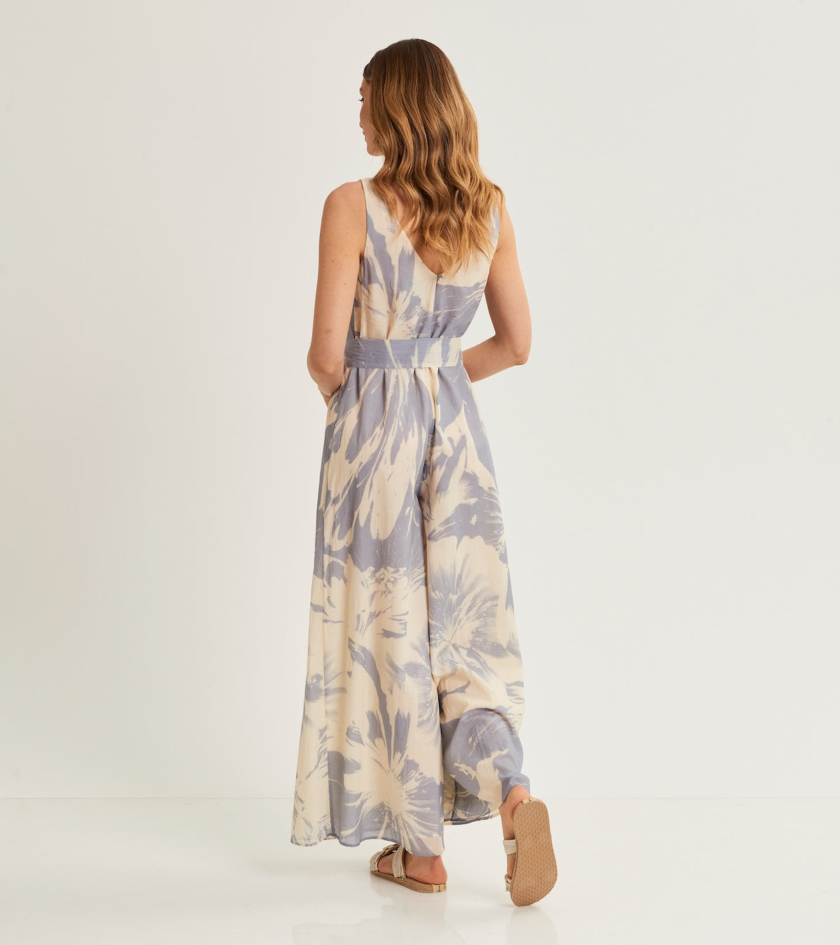 Tuta da donna in cotone stampato