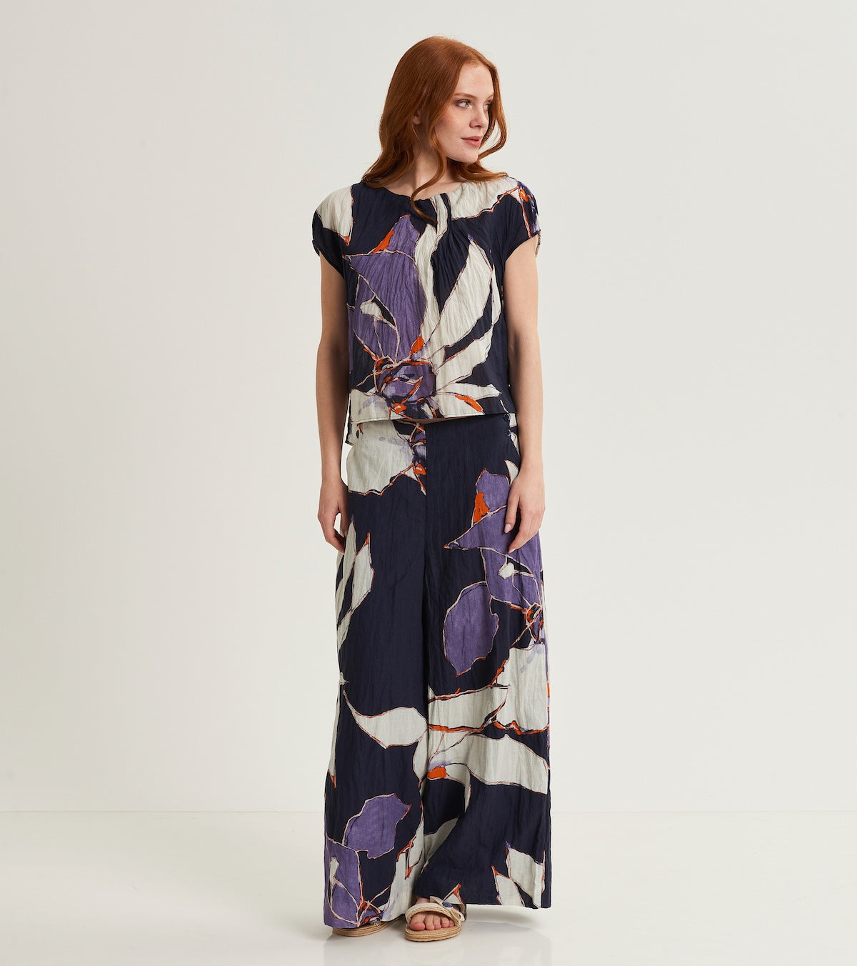 Palazzo trousers with pockets