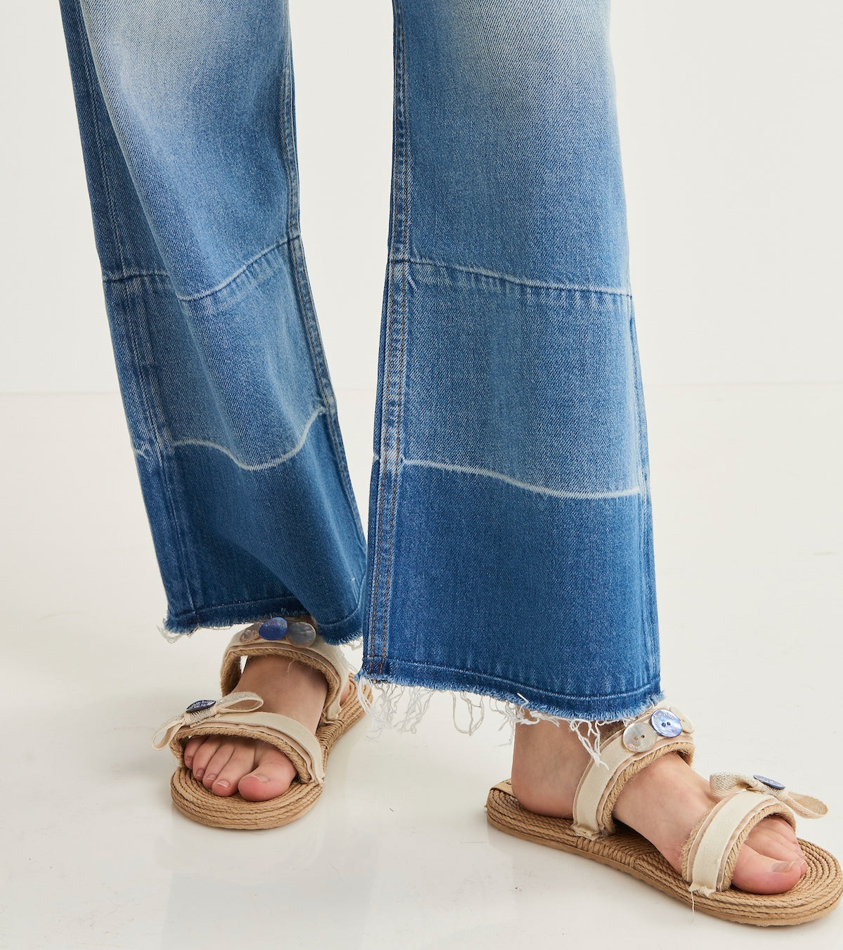 Jeans flare cropped da donna
