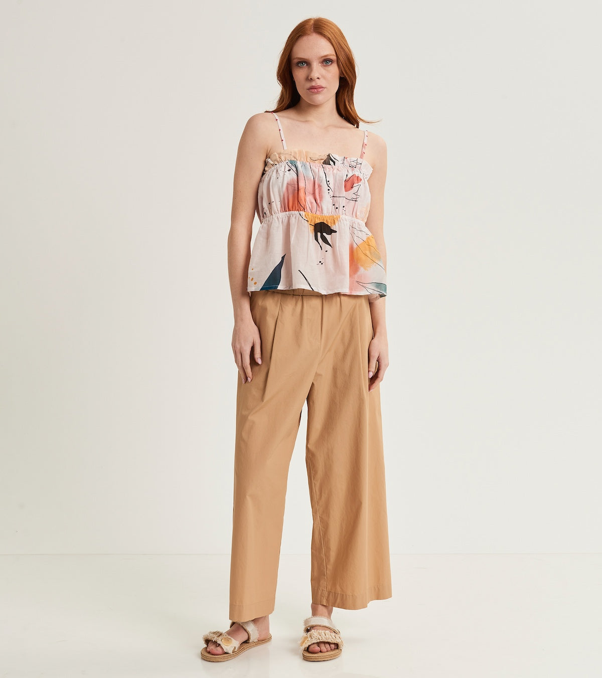 Floral top with straps