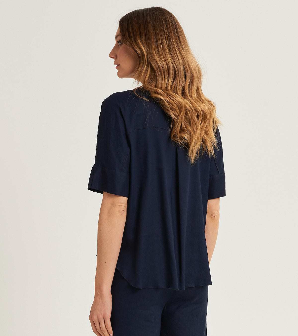 Blouse with three-quarter sleeves