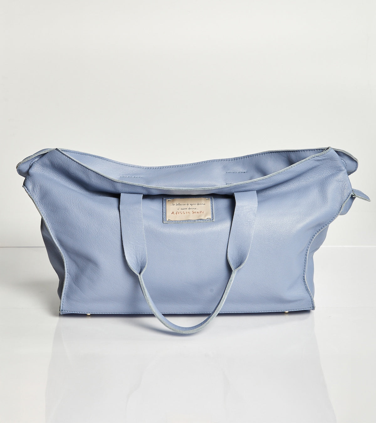 Shopping bag with Alessia Santi logo patch