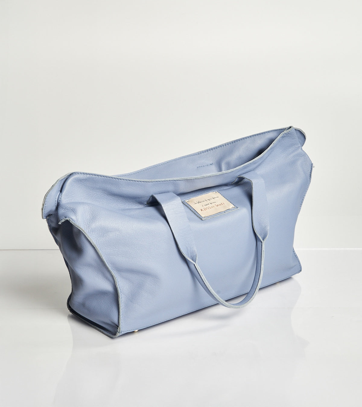 Shopping bag with Alessia Santi logo patch