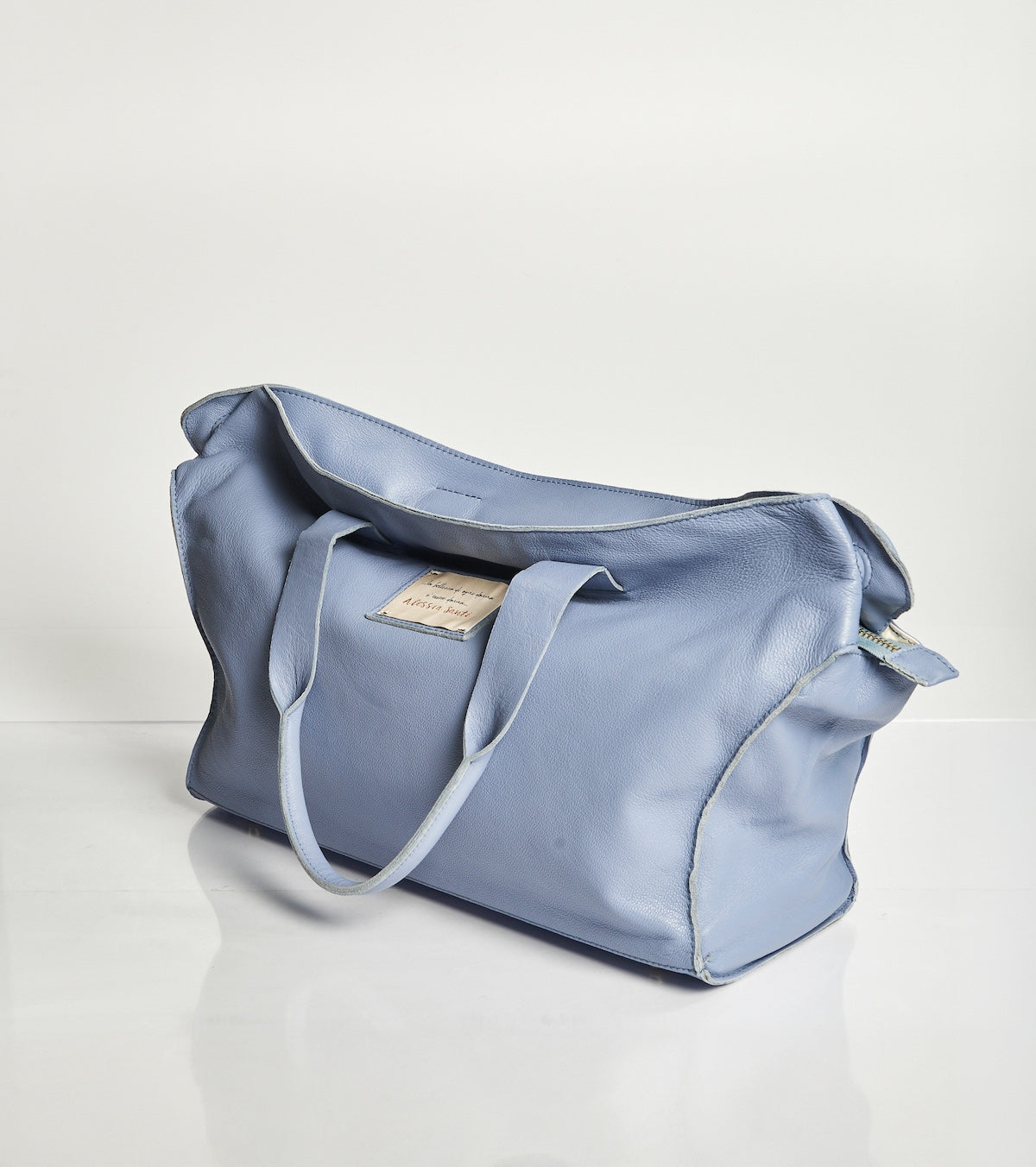 Shopping bag with Alessia Santi logo patch
