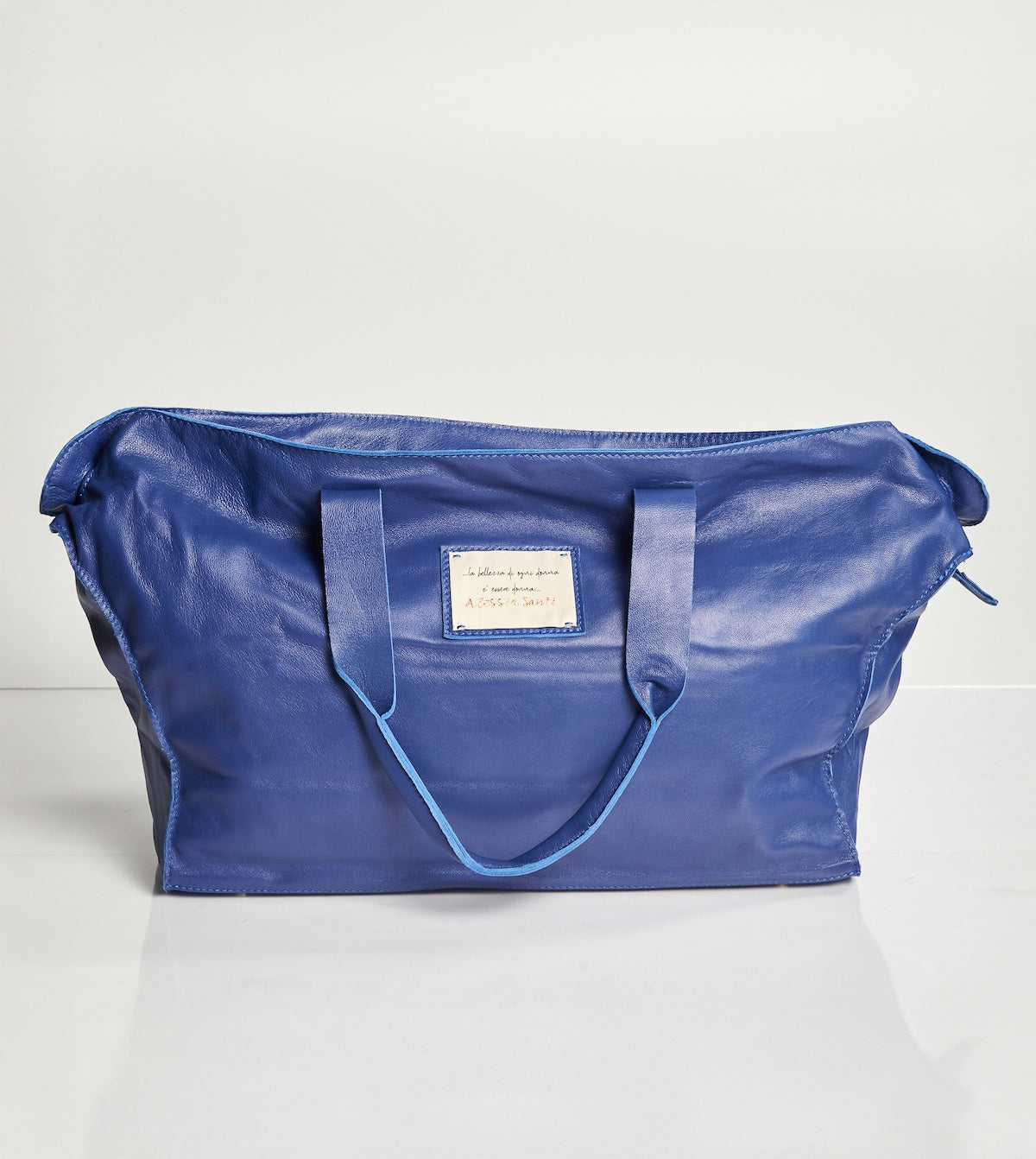 Shopping bag with Alessia Santi logo patch