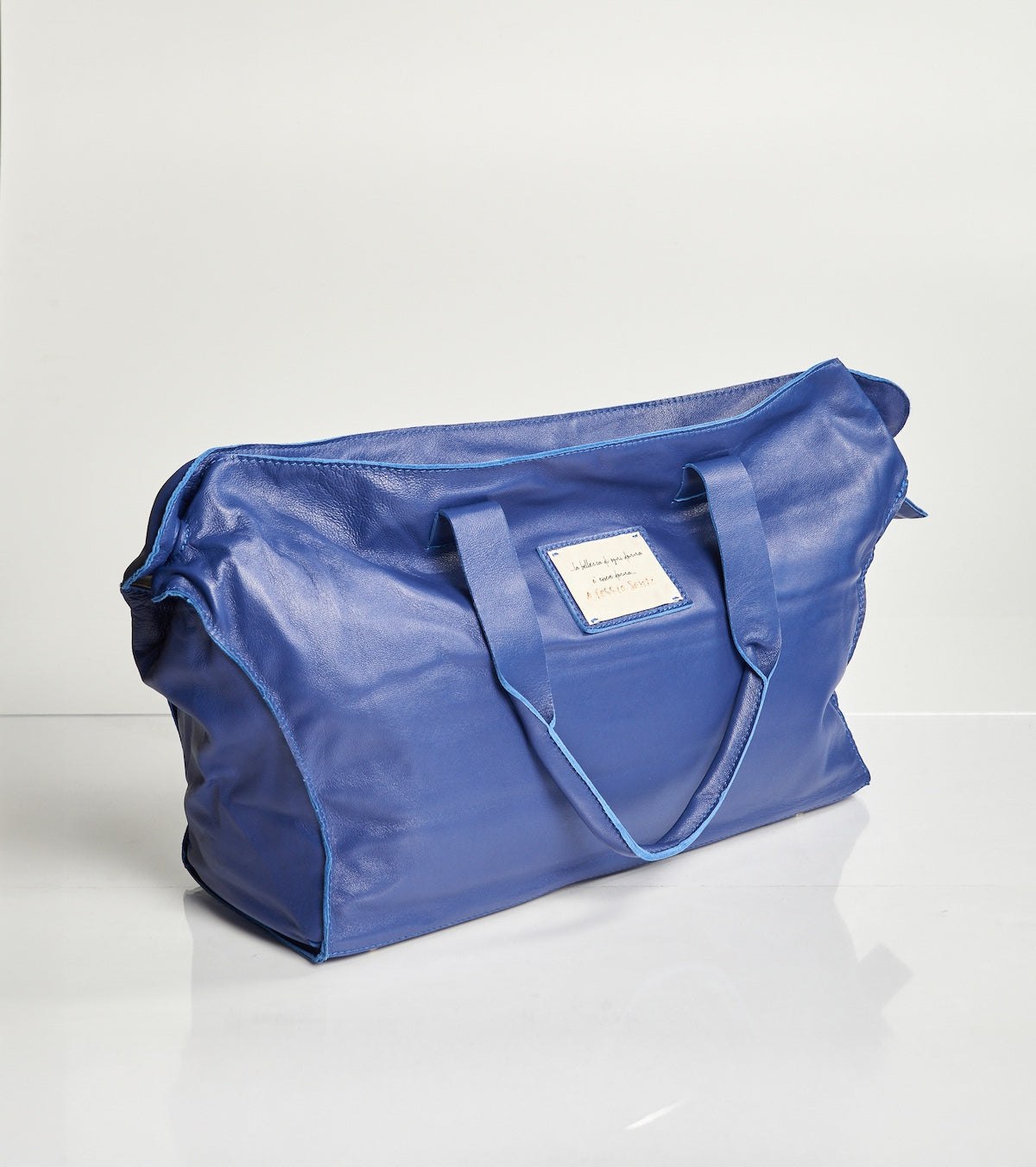 Shopping bag with Alessia Santi logo patch
