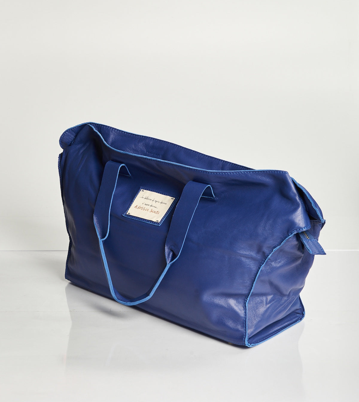 Shopping bag with Alessia Santi logo patch