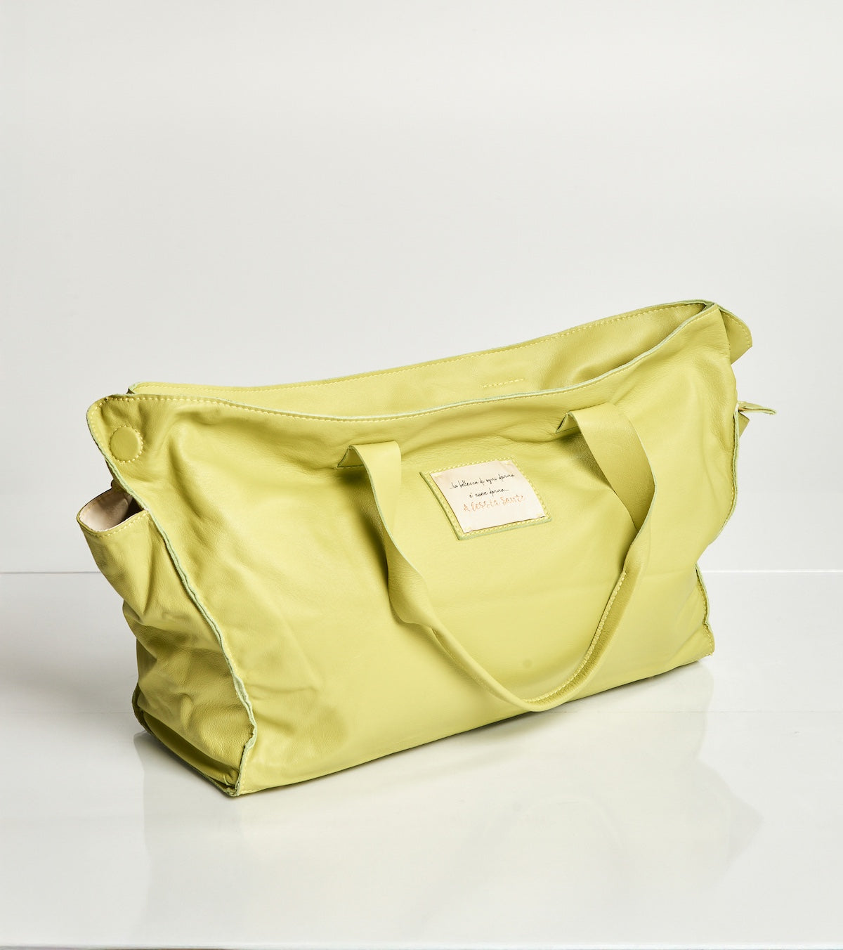 Shopping bag with Alessia Santi logo patch