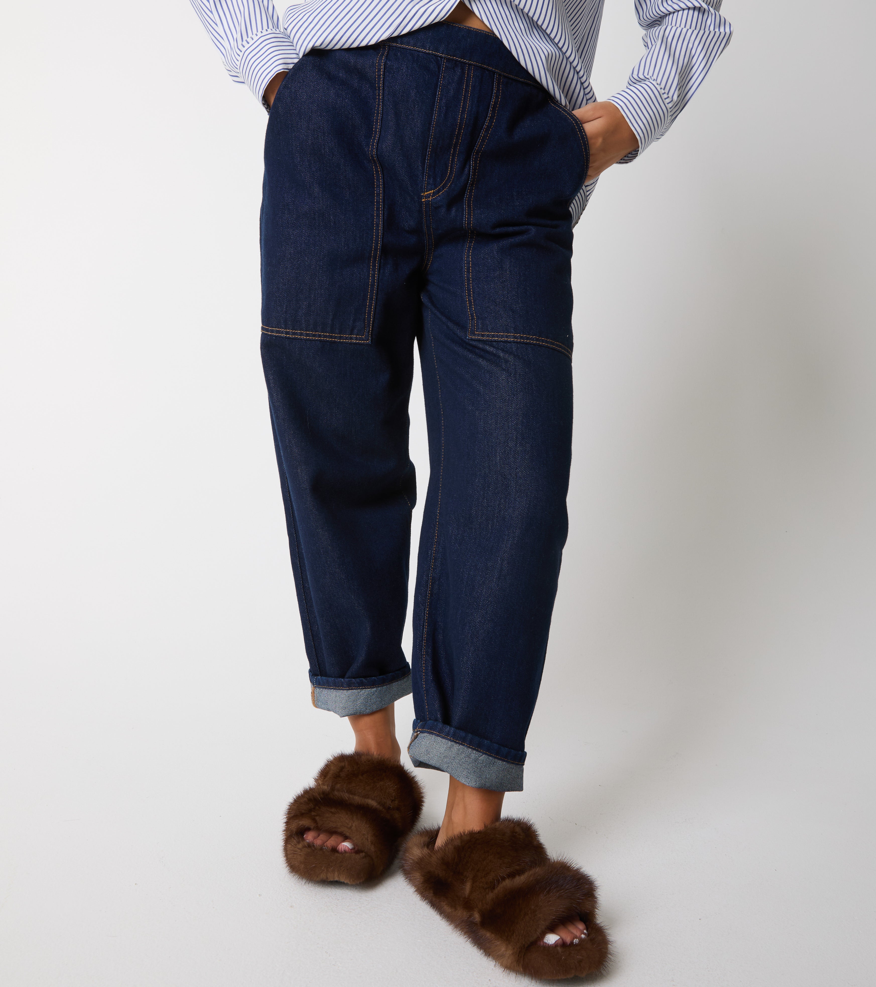 Jeans cropped in cotone