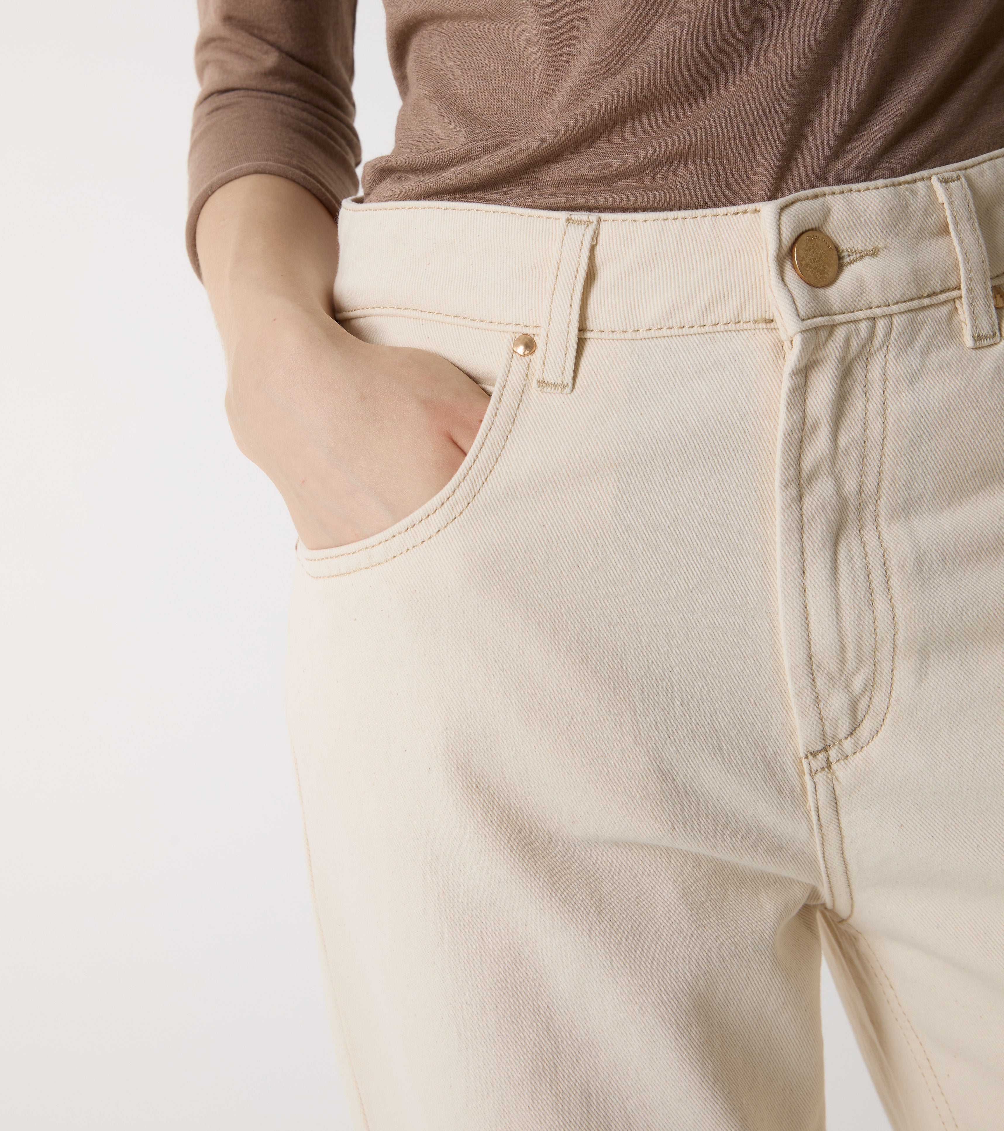 Jeans cinque tasche in cotone
