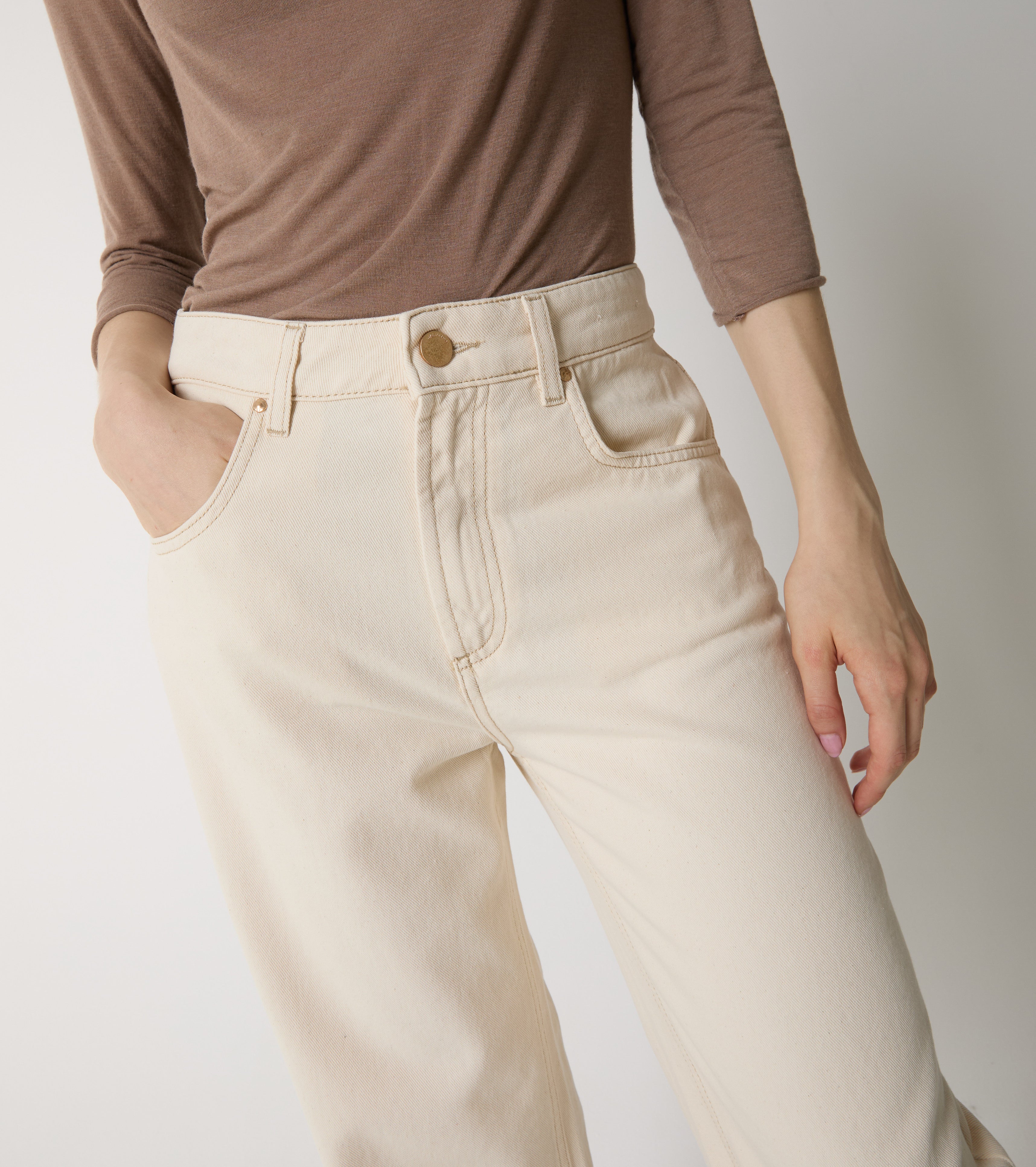 Jeans cinque tasche in cotone