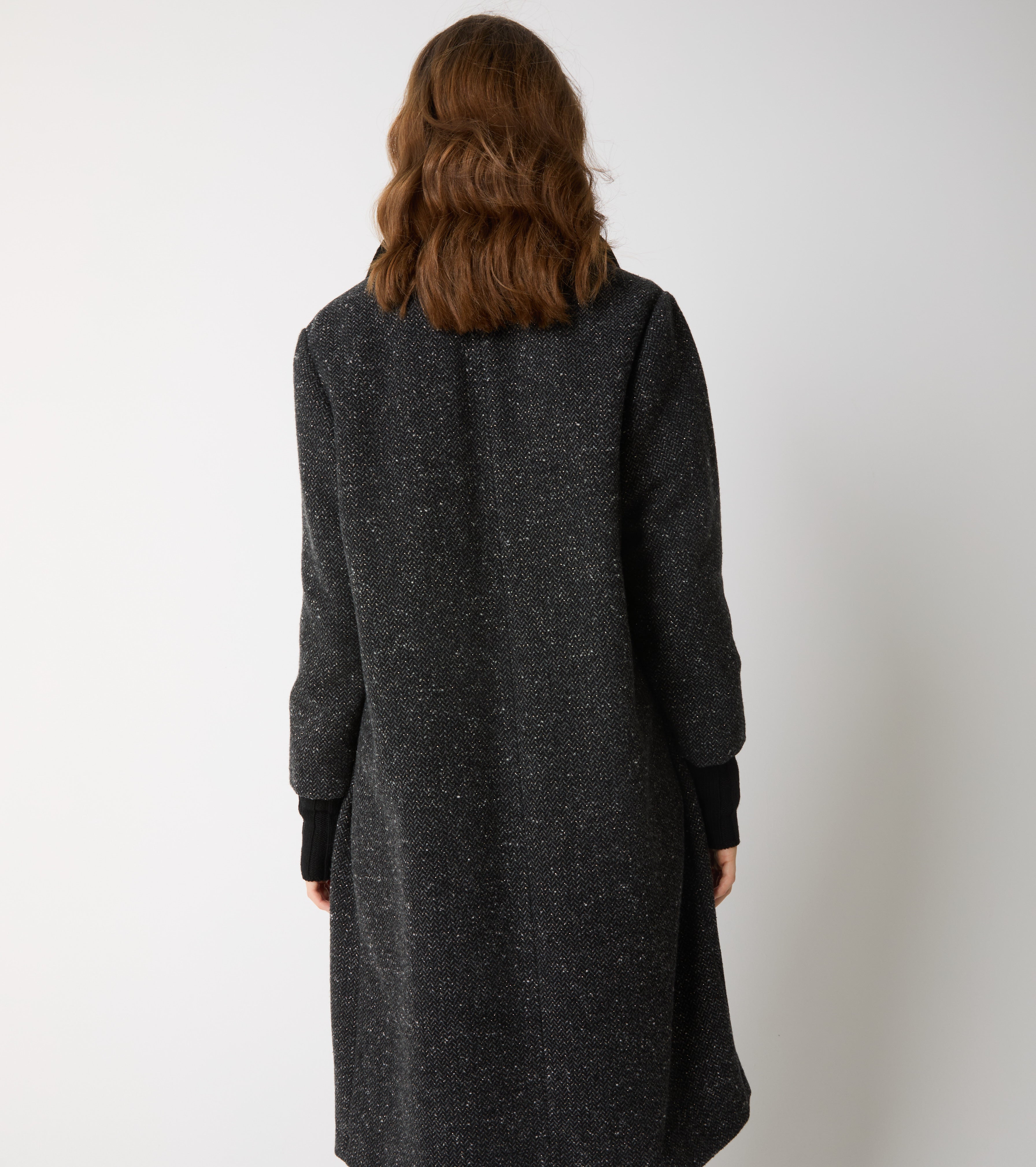 Cappotto in lana con revers