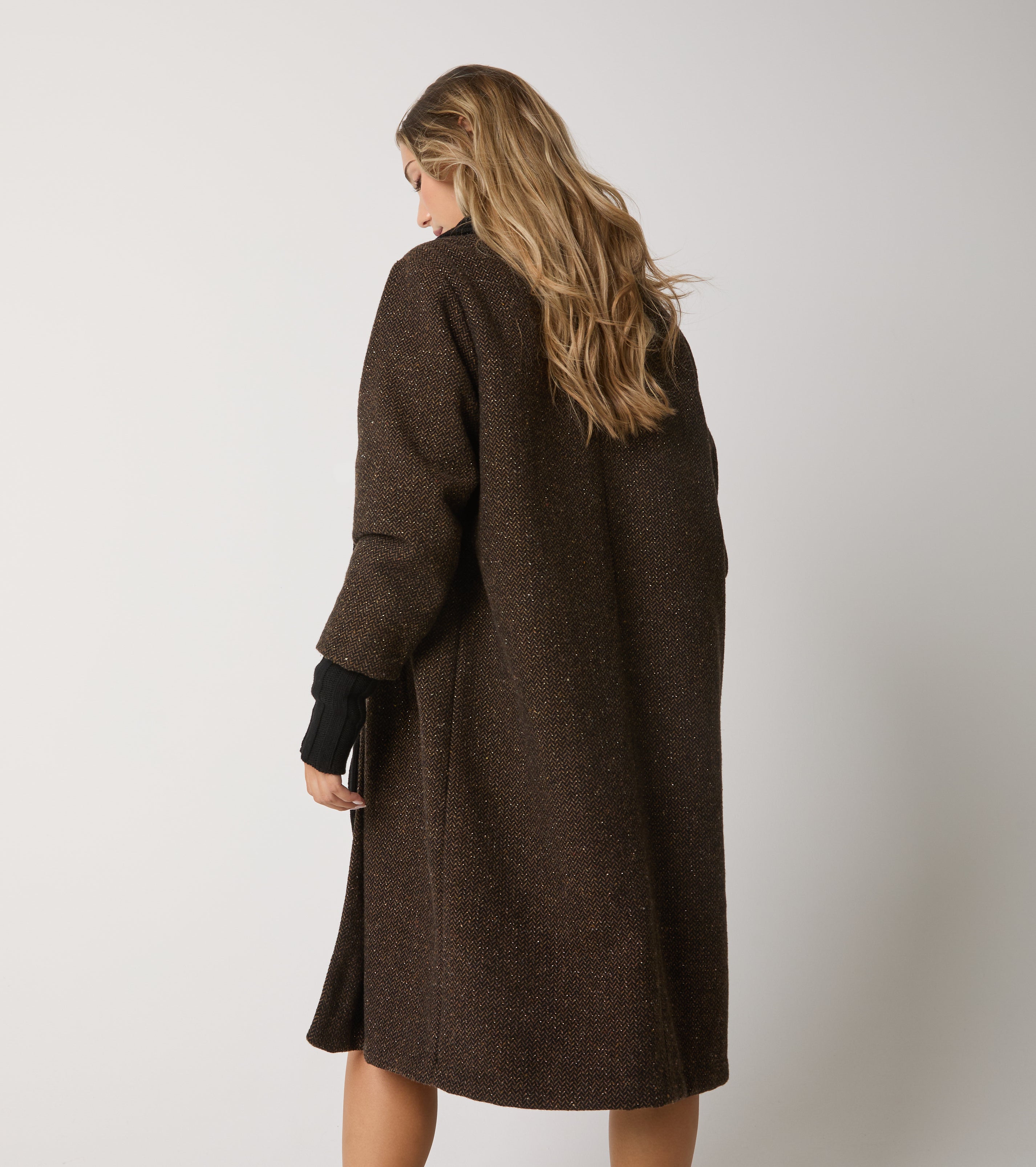 Cappotto in lana con revers