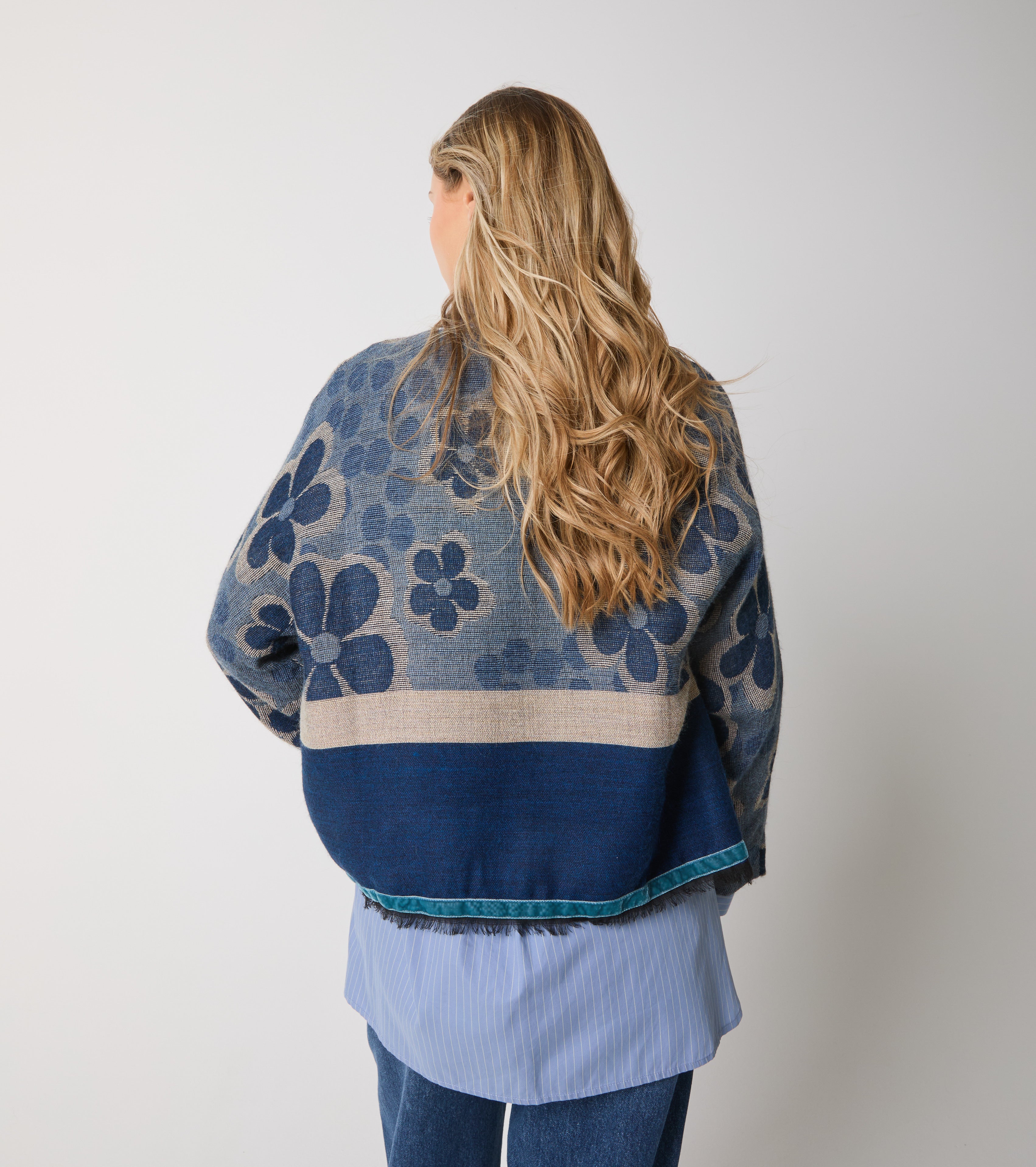 Jacquard wool and alpaca blend jacket