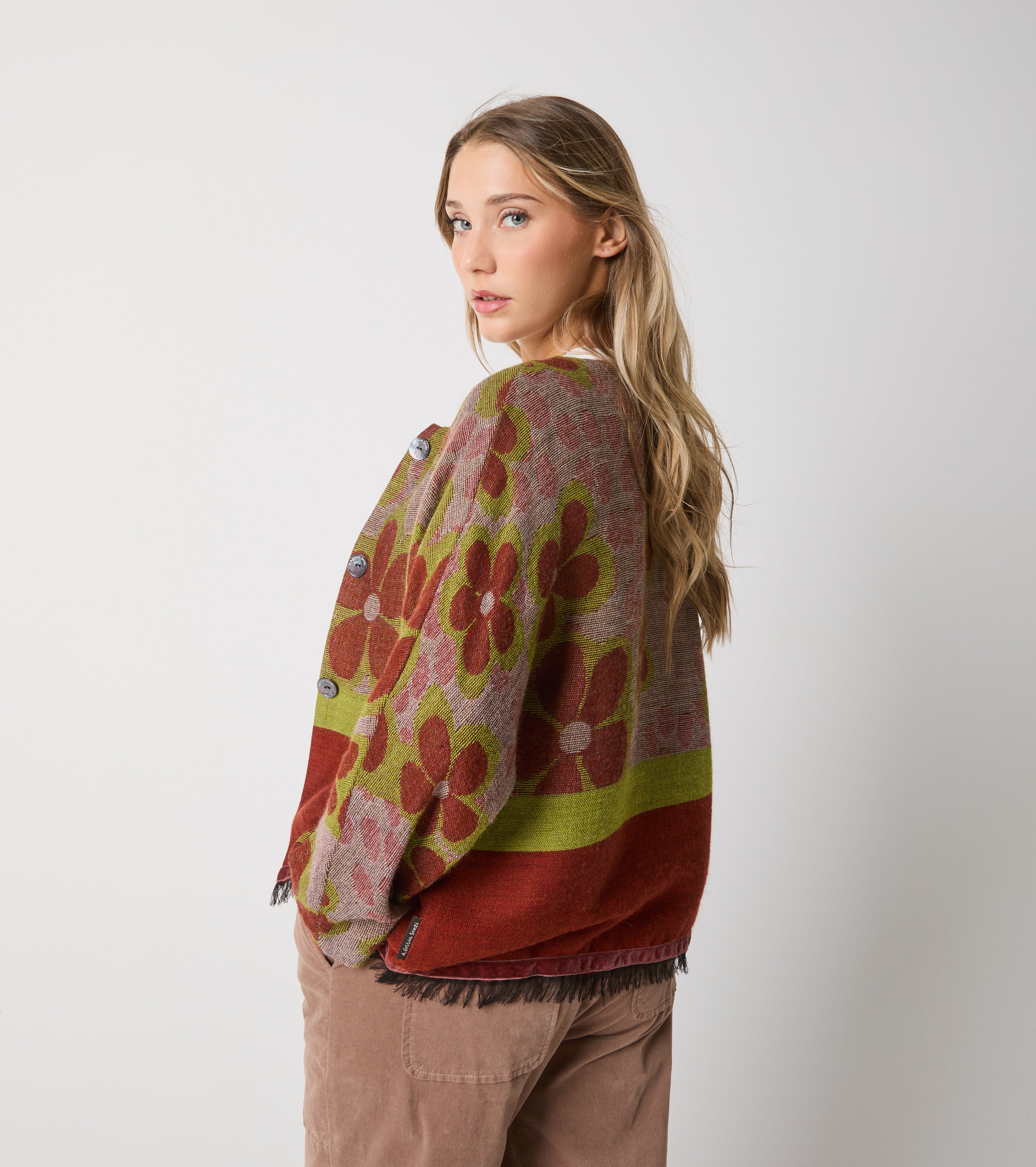 Jacquard wool and alpaca blend jacket