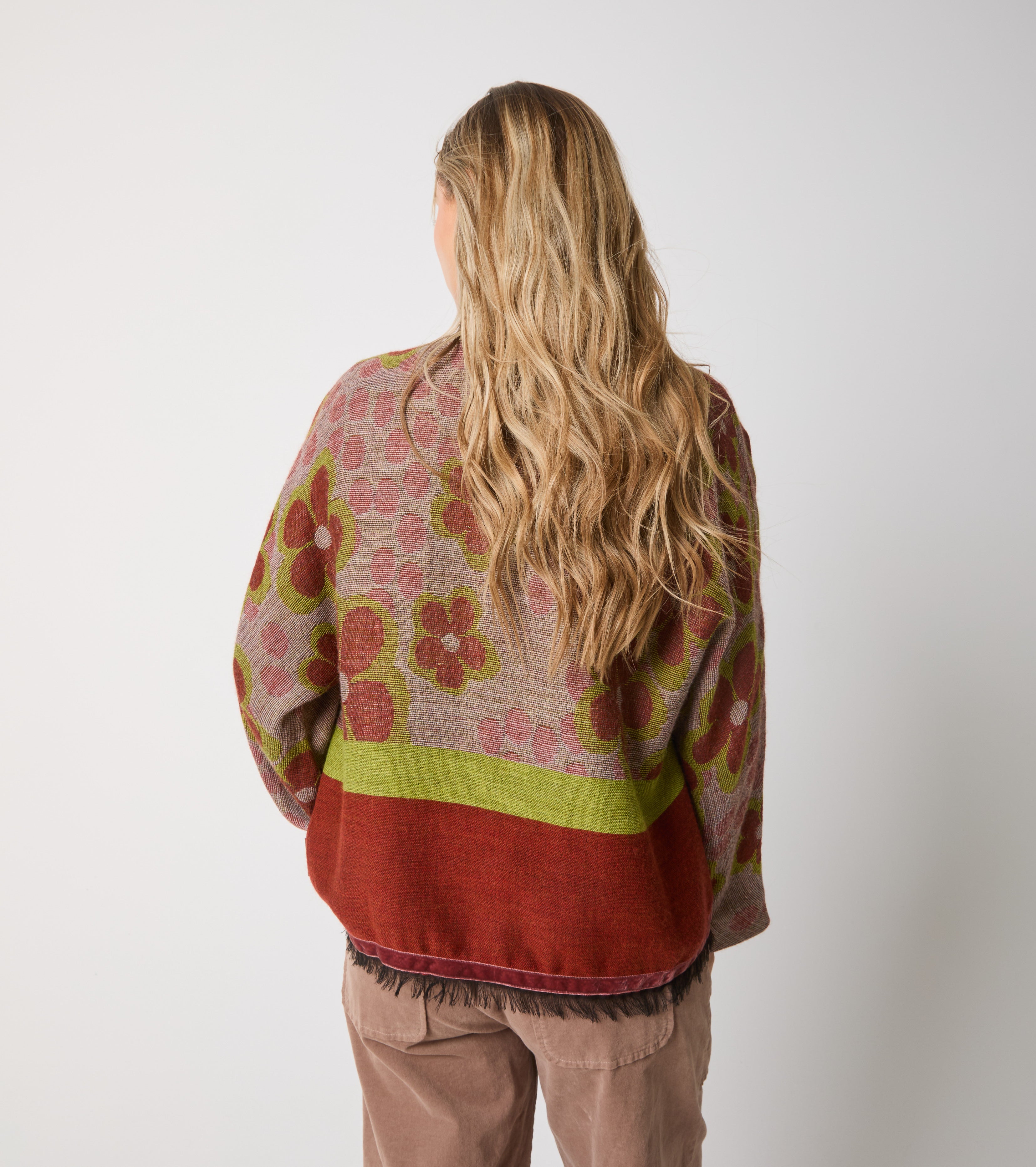 Jacquard wool and alpaca blend jacket