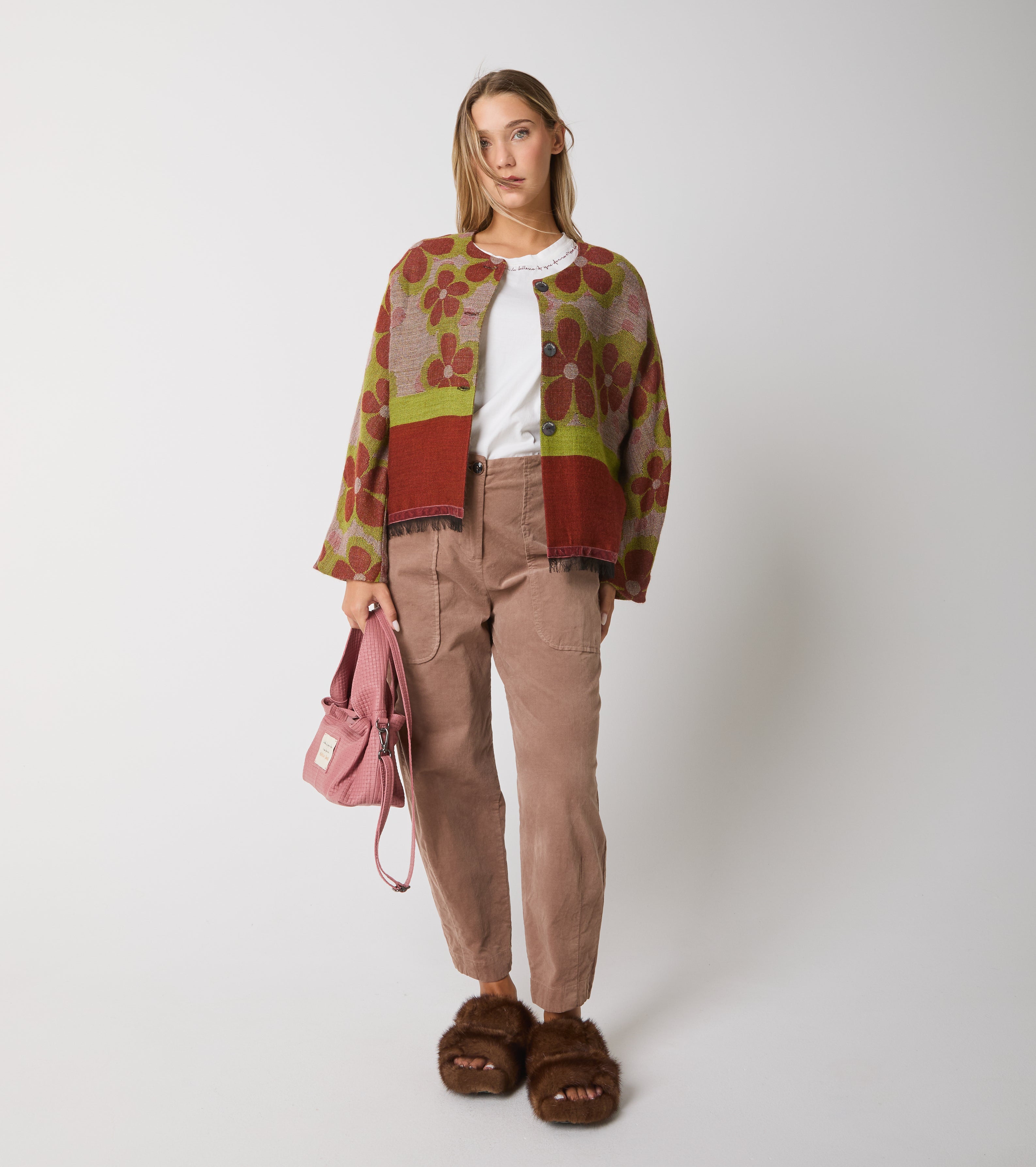 Jacquard wool and alpaca blend jacket