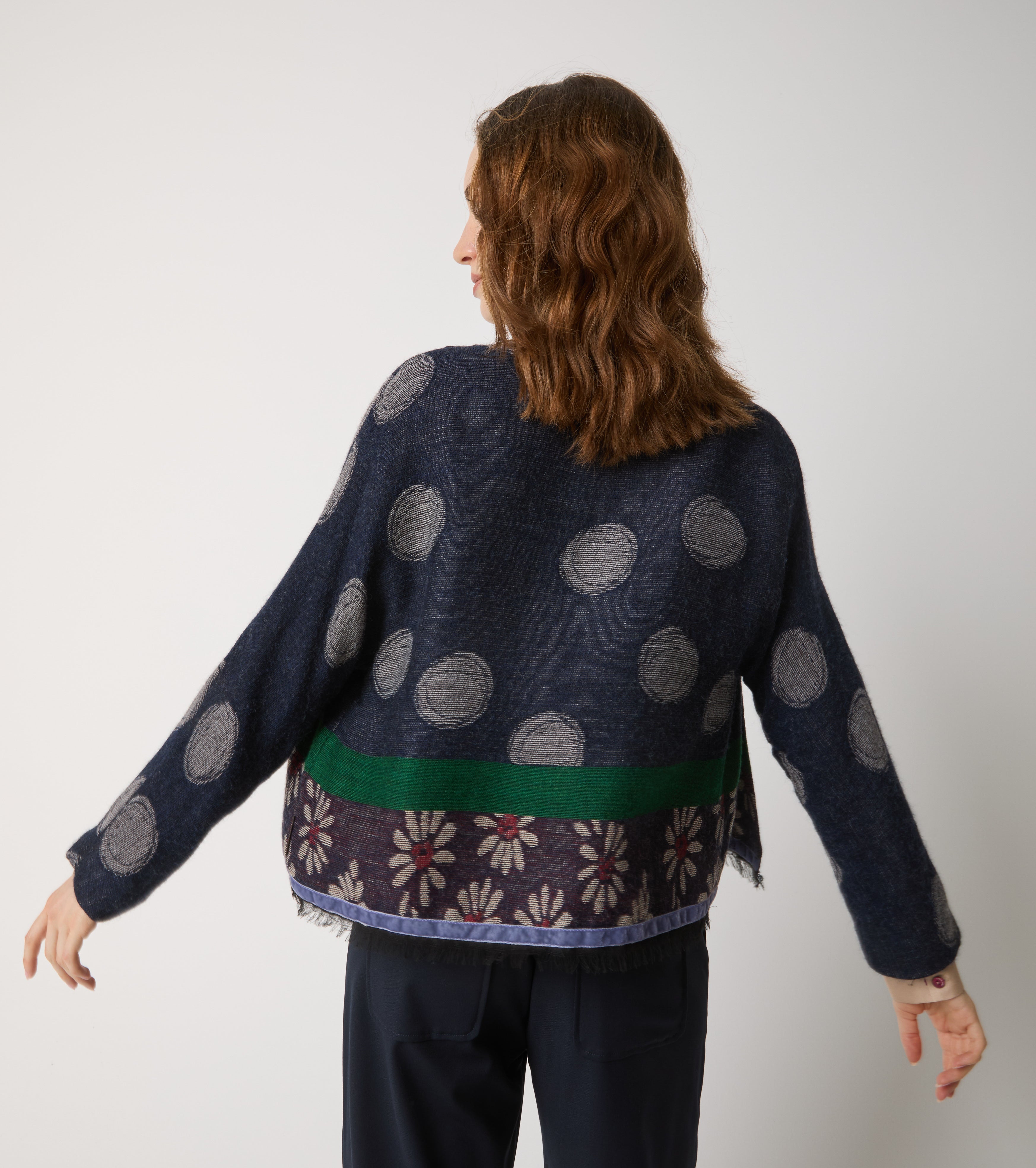Jacquard wool and alpaca blend jacket