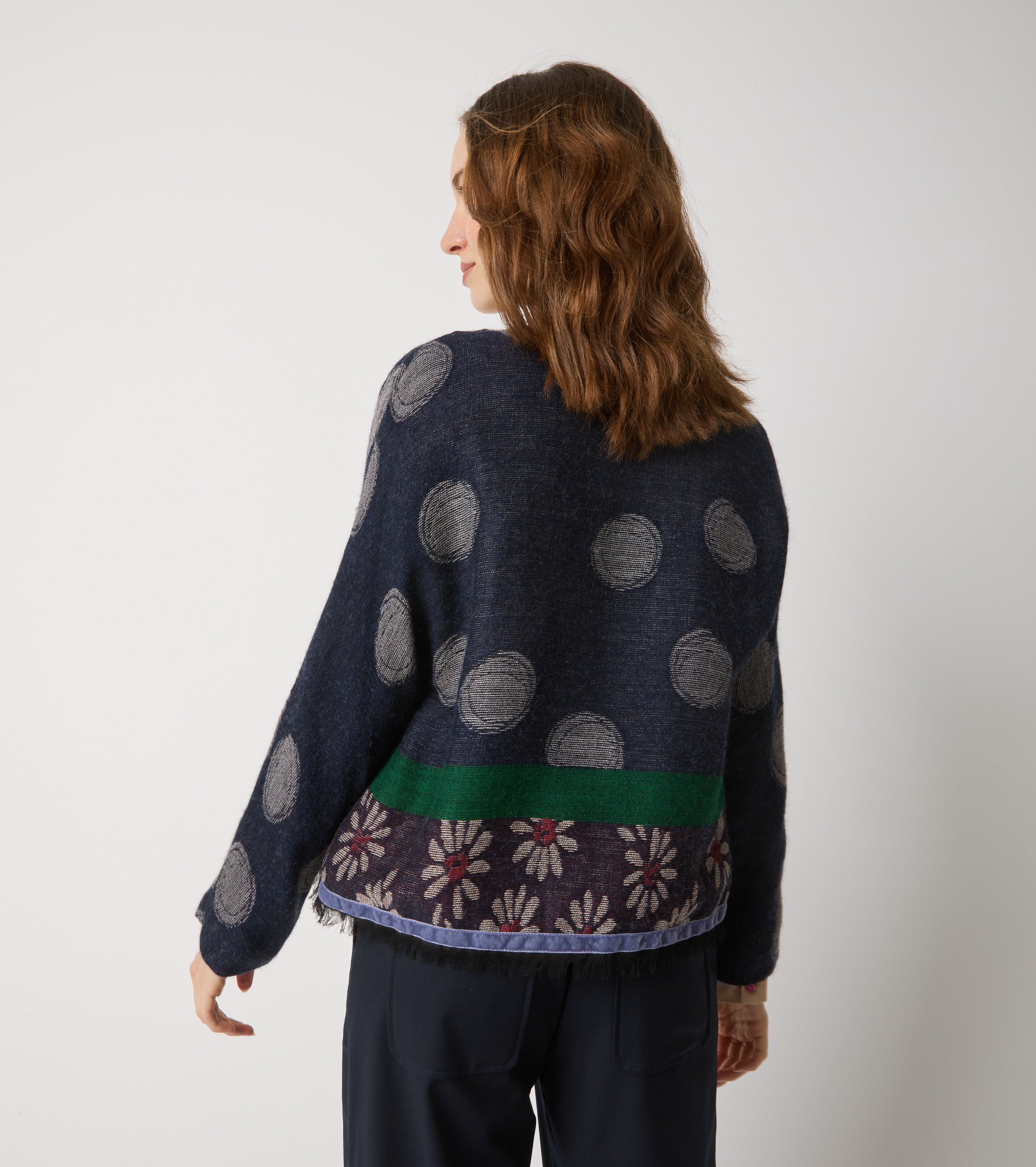 Jacquard wool and alpaca blend jacket