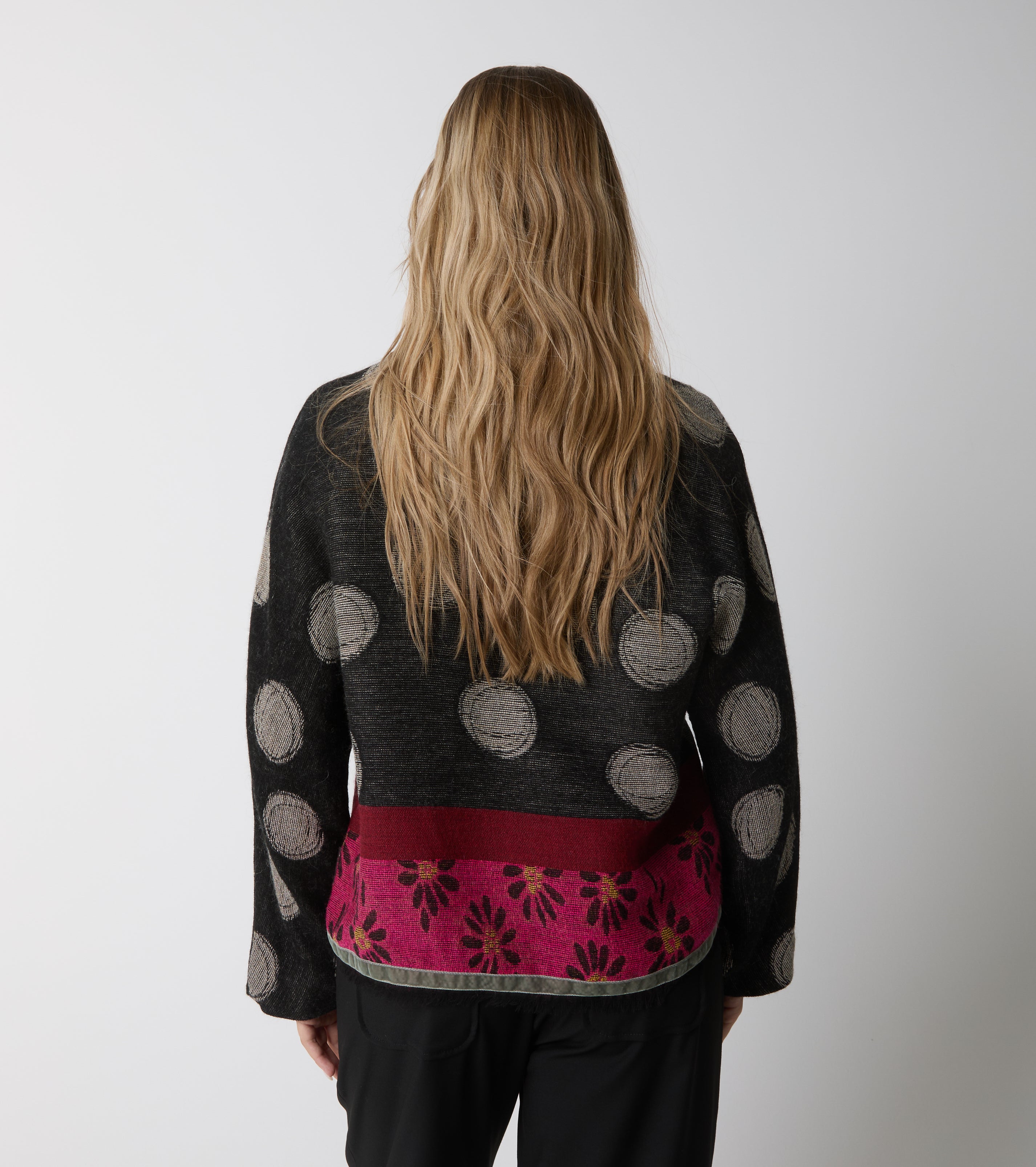 Jacquard wool and alpaca blend jacket