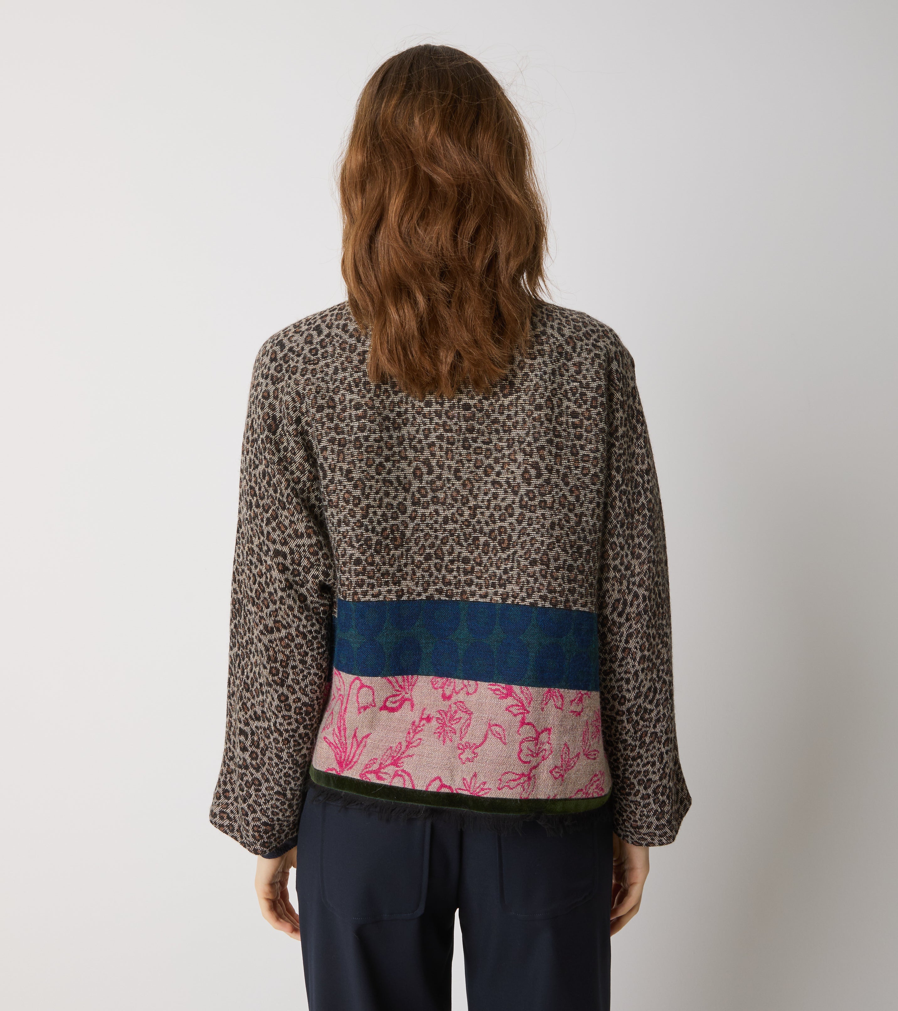 Jacquard wool and alpaca blend jacket