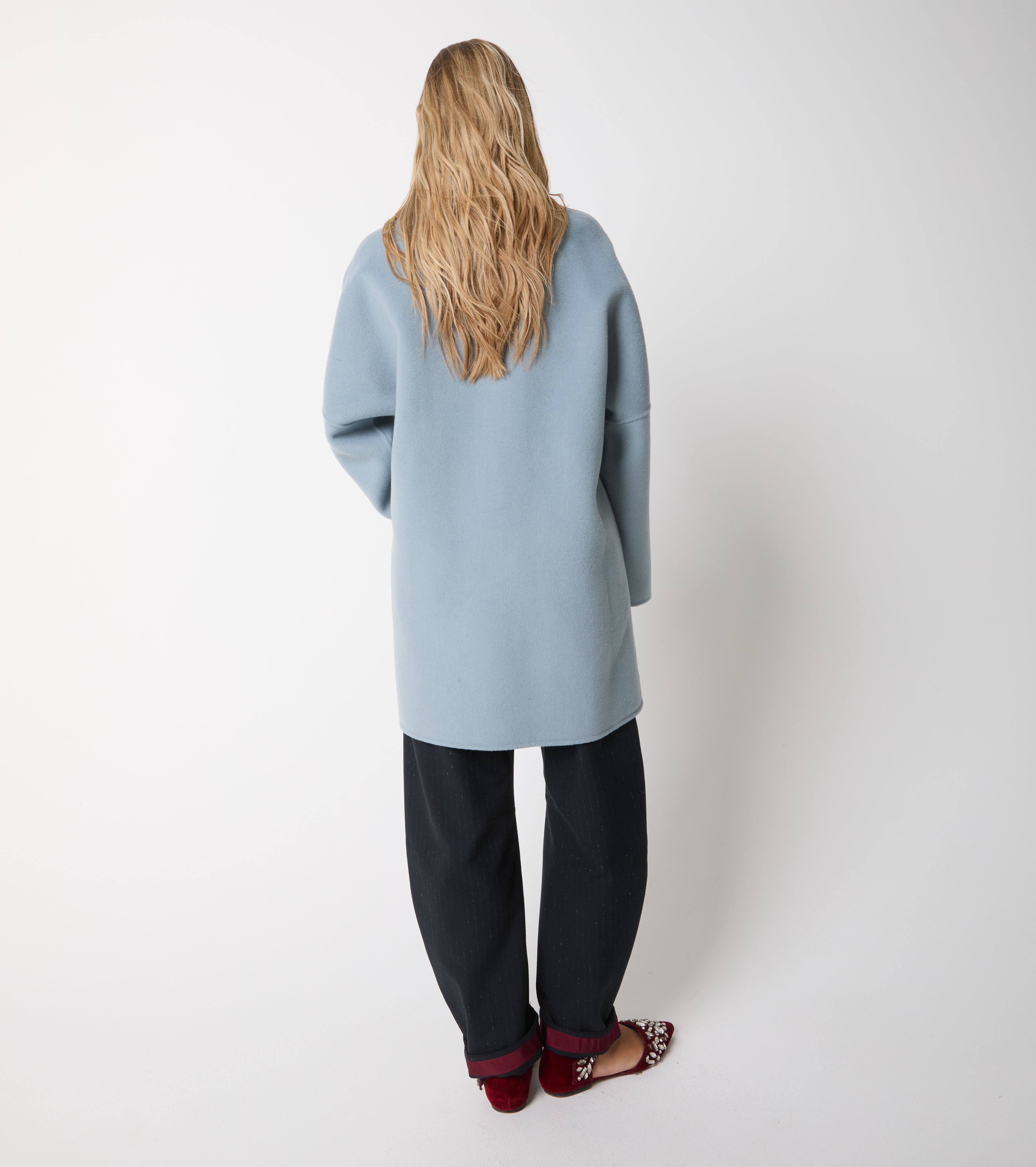 Cappotto in lana con revers