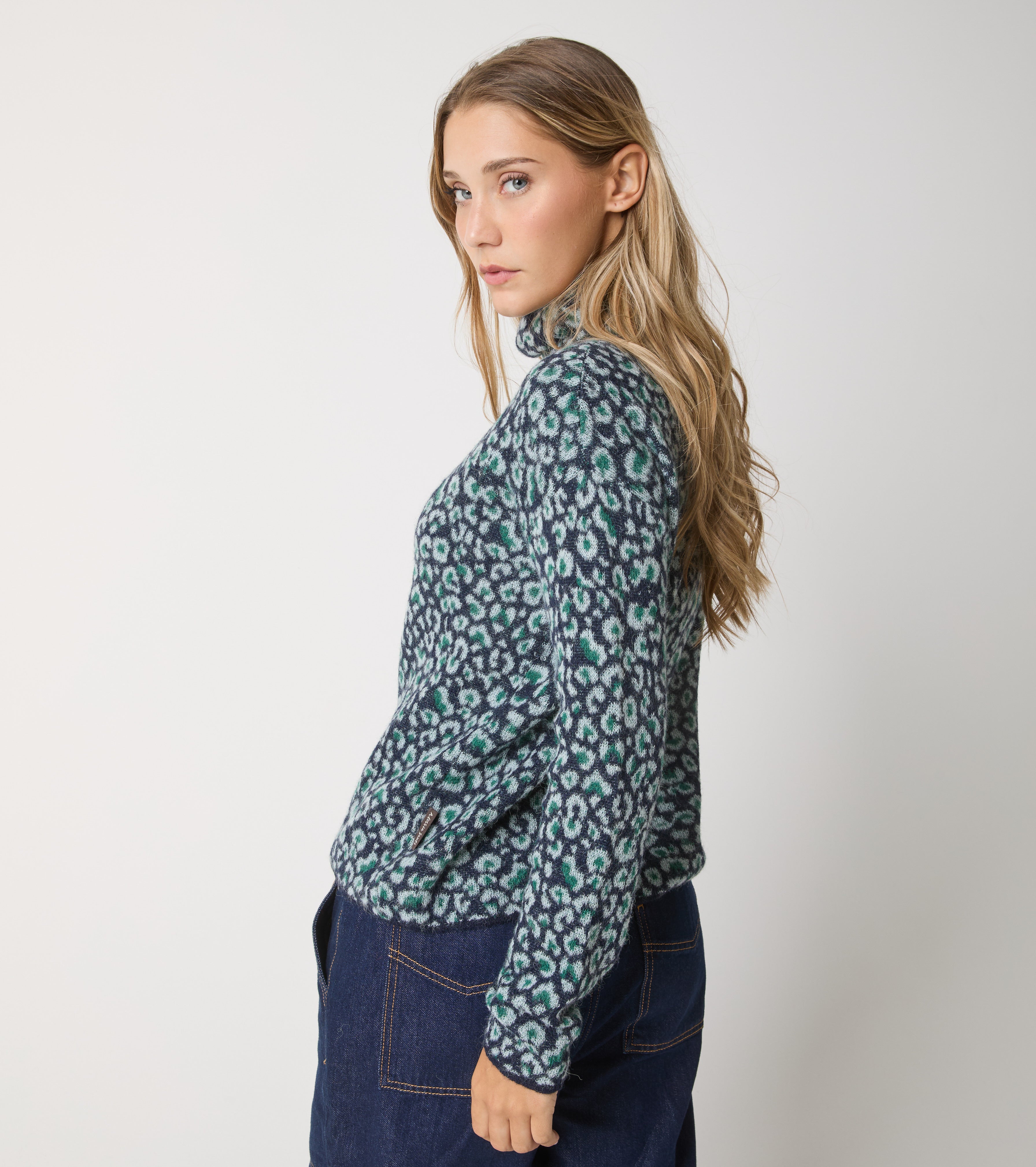 Dolcevita in alpaca animalier